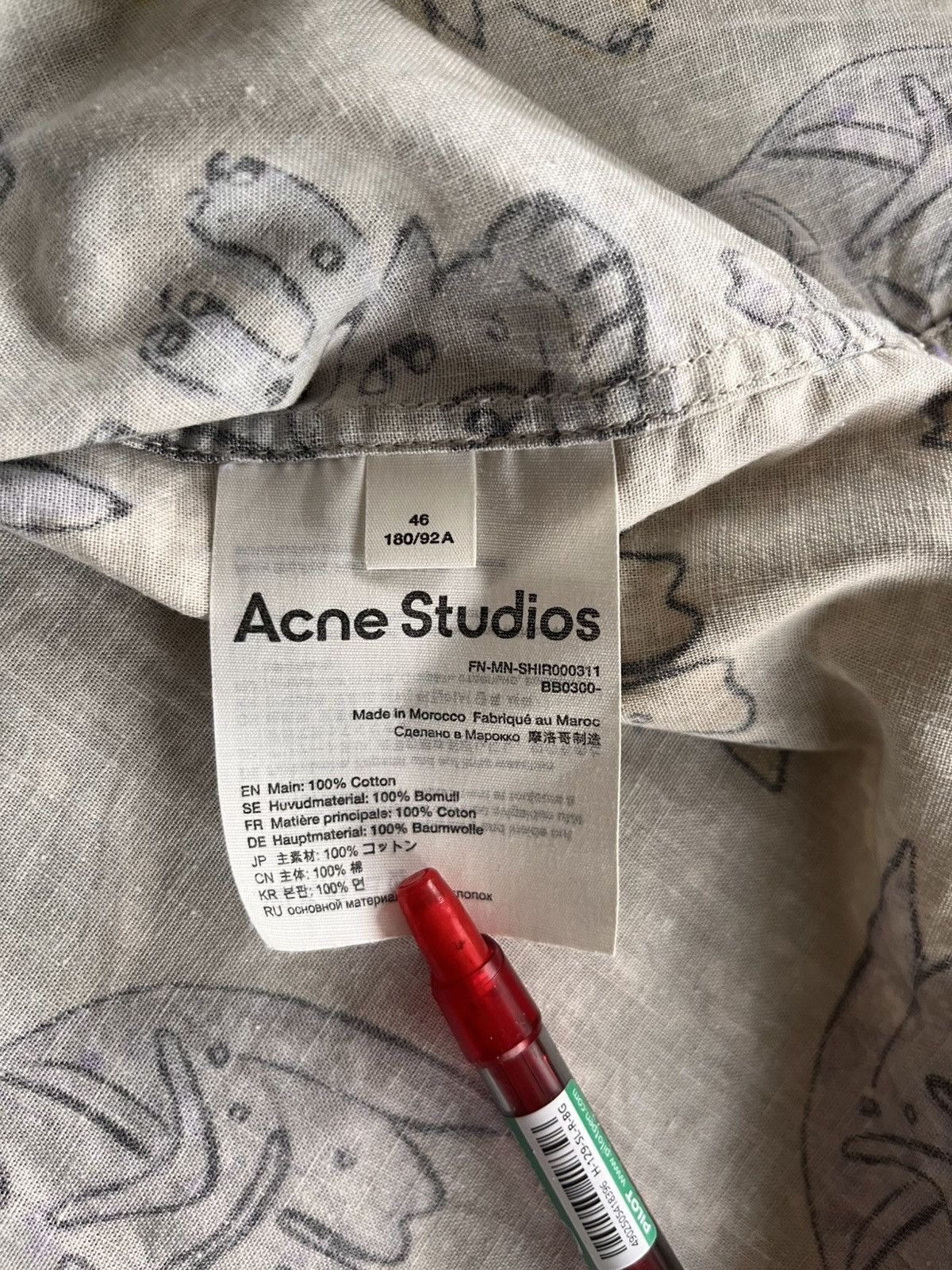 Acne Studios Acne Studios - Slub Cotton Shirt Size US M / EU 48-50 / 2 - 4 Thumbnail