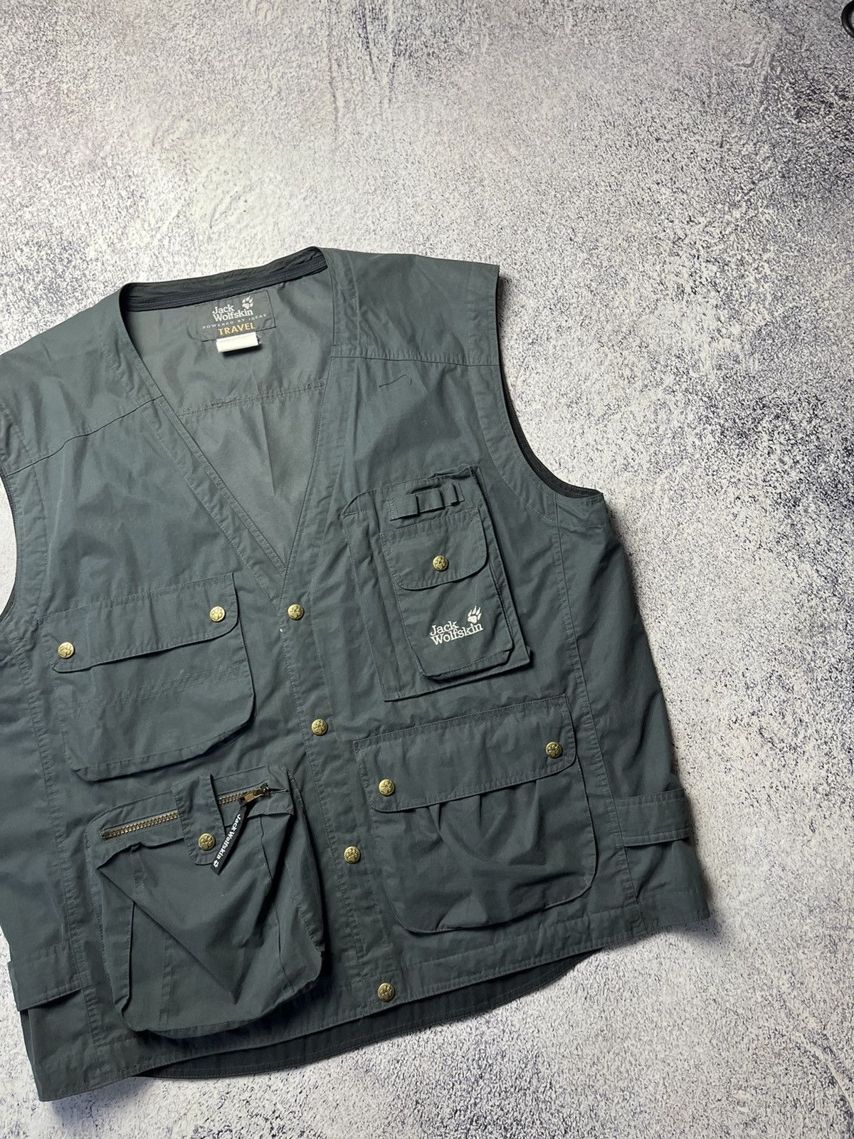 Japanese Brand Vintage Jack Wolfskin Modular tech vest Multi pockets jacket Size US L / EU 52-54 / 3 - 3 Thumbnail