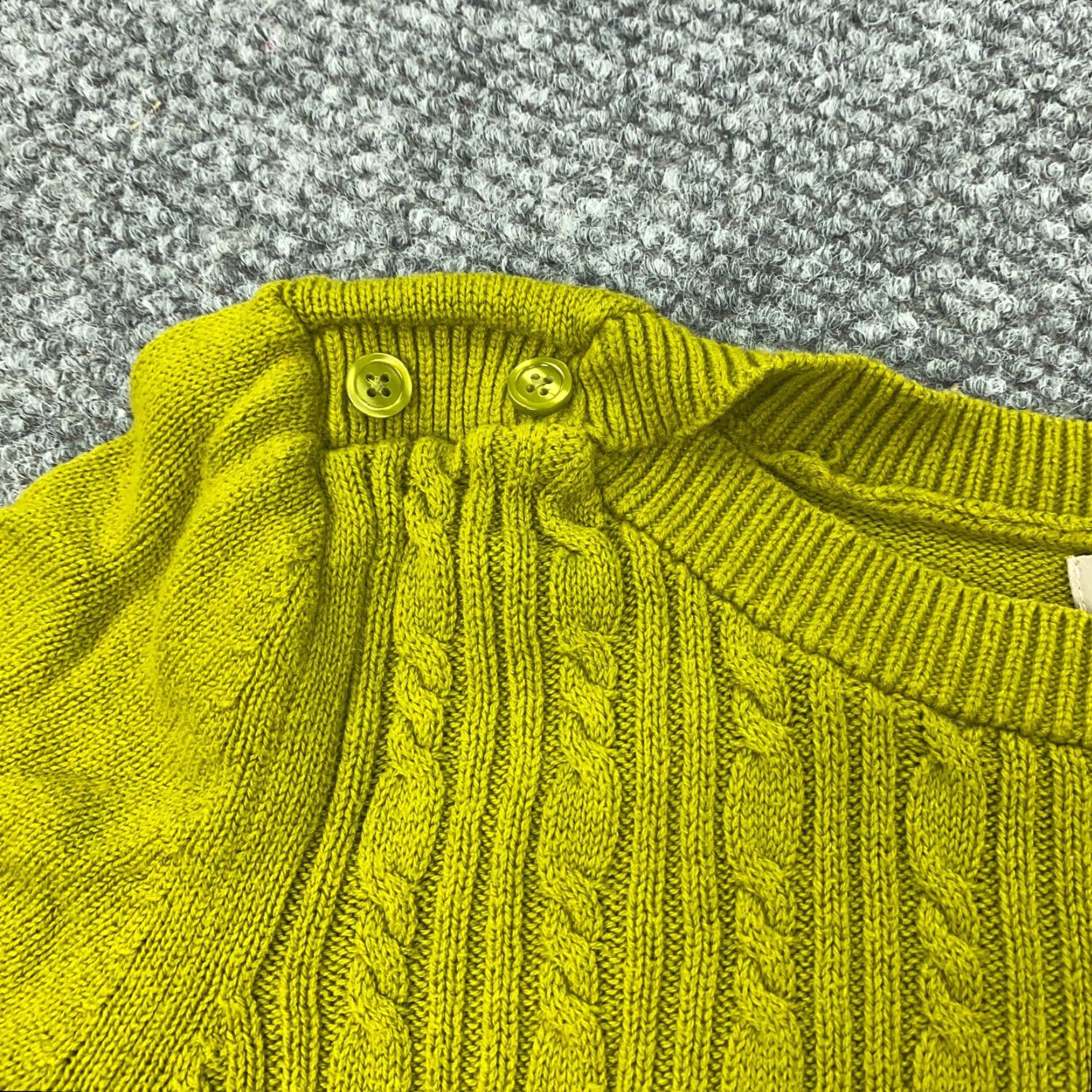 Banana Republic Banana Republic Sweater Womens Medium Green Angora Rabbit Hair Blend Cable Knit Pullover Long Sleeve Boat Neck Size M / US 6-8 / IT 42-44 - 3 Thumbnail