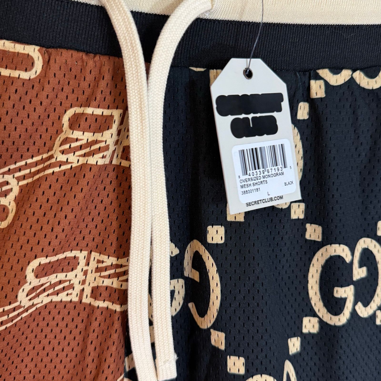 Market •NWT• SECRET CLUB OVERSIZED MONOGRAM MESH SHORTS size Large Size US 33 - 12 Thumbnail