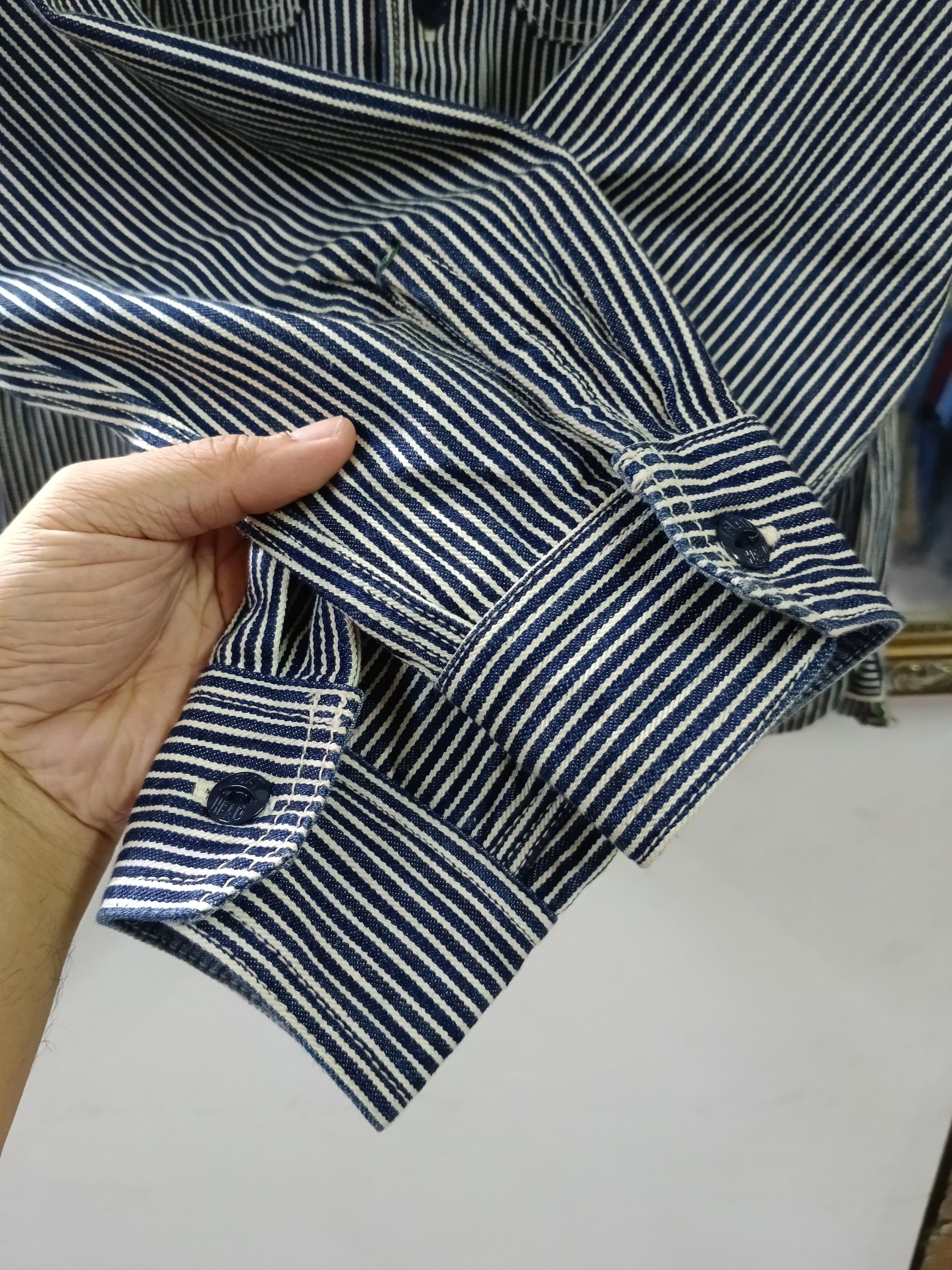 The Flat Head THE FLAT HEAD INDIGO WABASH WORK SHIRT Size US S / EU 44-46 / 1 - 5 Thumbnail
