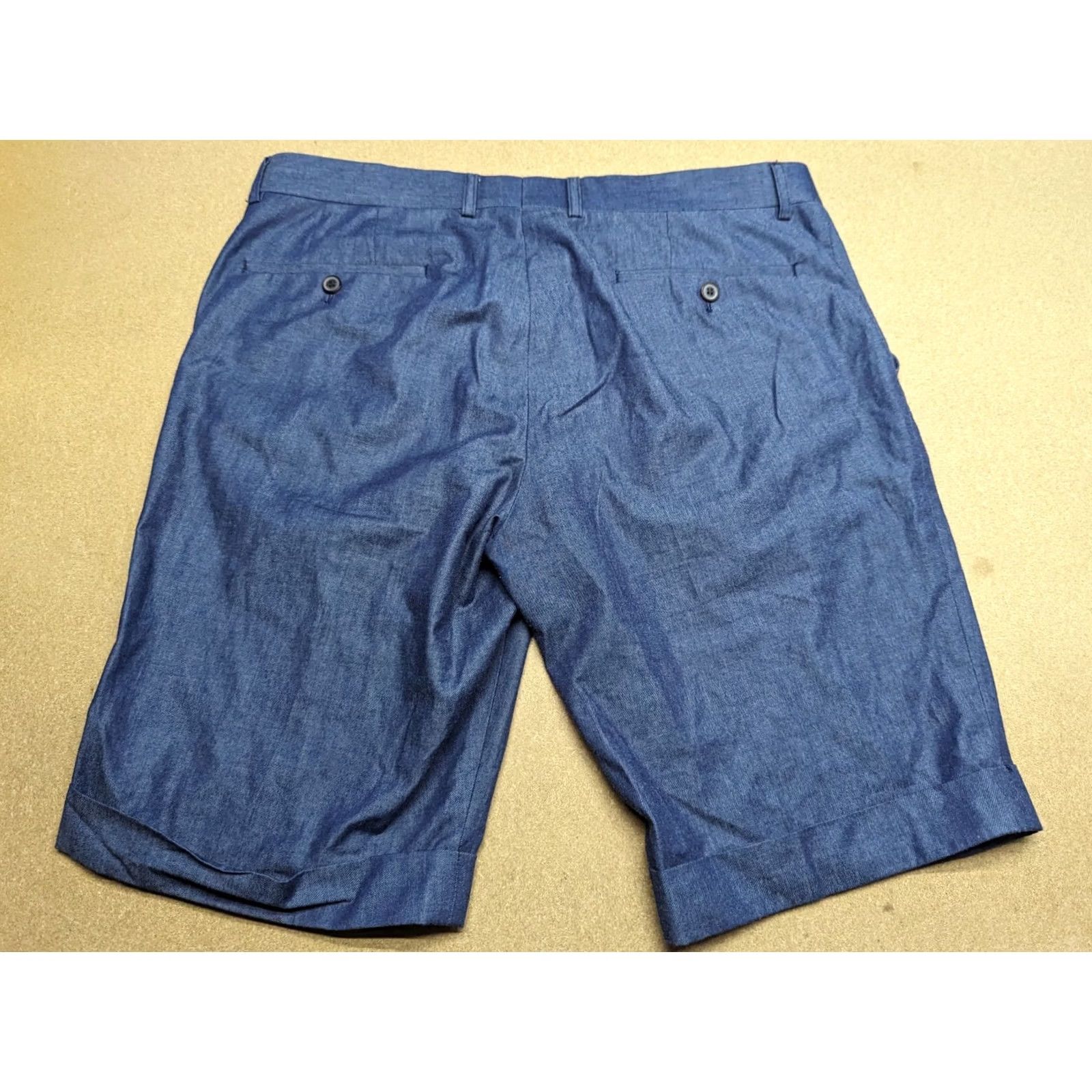 Vintage Moods of Norway Chino Shorts Mens Navy Blue 35 Regular Pockets Casual Yacht Golf W36 Size US 35 - 2 Thumbnail