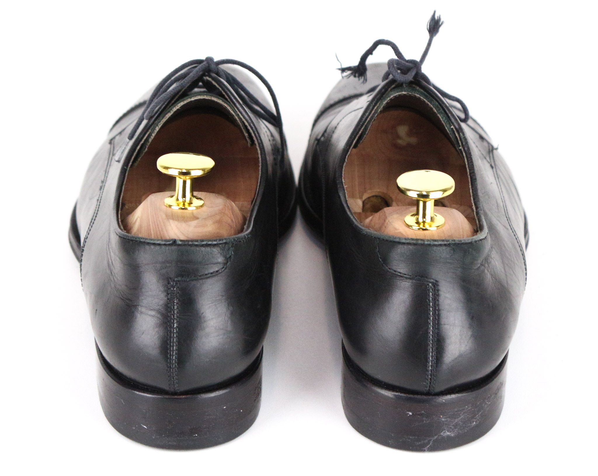 Suitsupply EU40.5 Black Leather Laced Low-Top Shoes 73356 Size US 7.5 / EU 40-41 - 3 Thumbnail