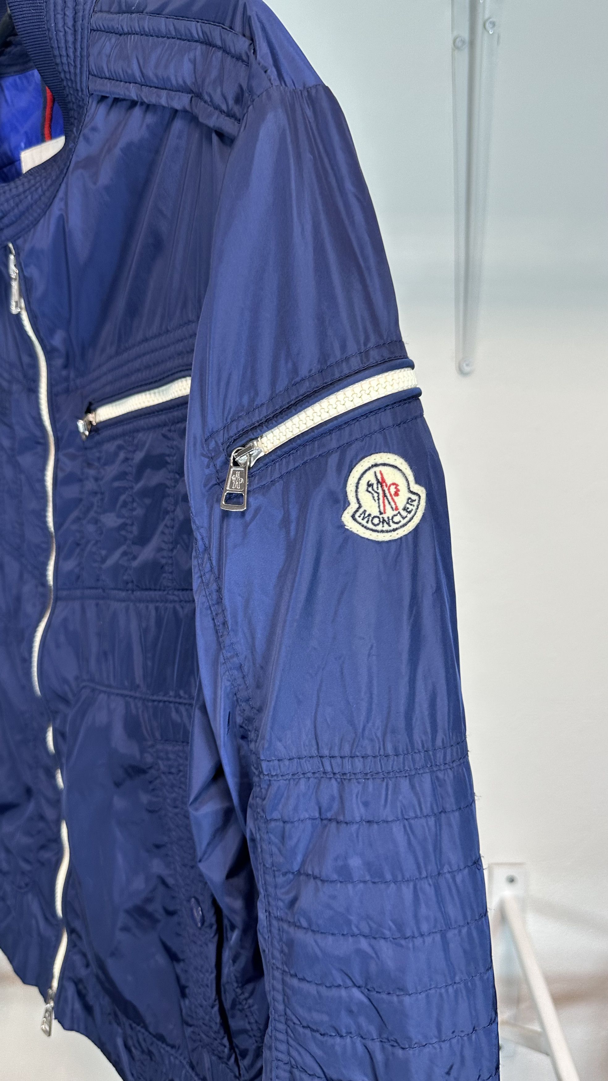 Moncler MONCLER THYM Blue Nylon Casual Windbreaker Bomber Jacket Size US L / EU 52-54 / 3 - 3 Thumbnail