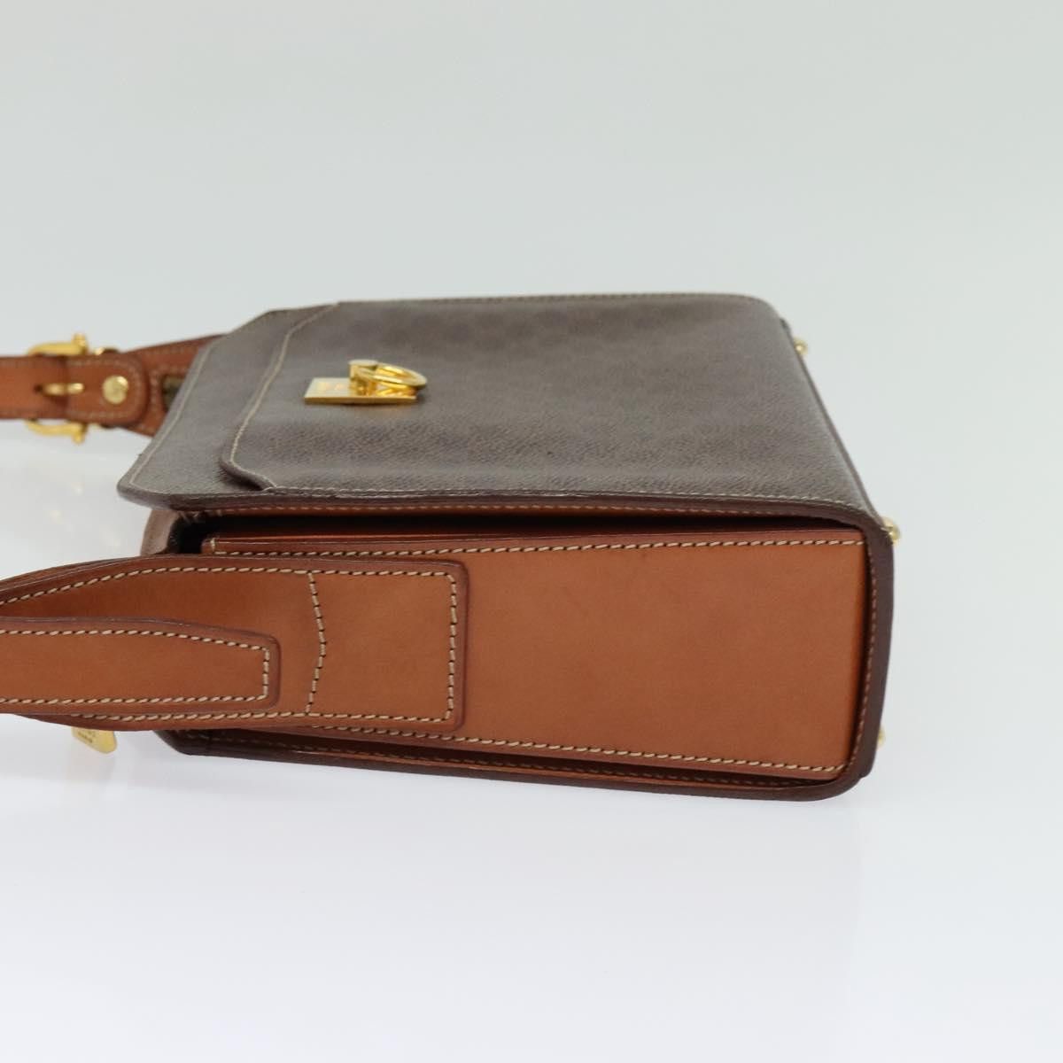 Celine CELINE Macadam Canvas Shoulder Bag Pvc Leather Brown Gold Size ONE SIZE - 4 Thumbnail