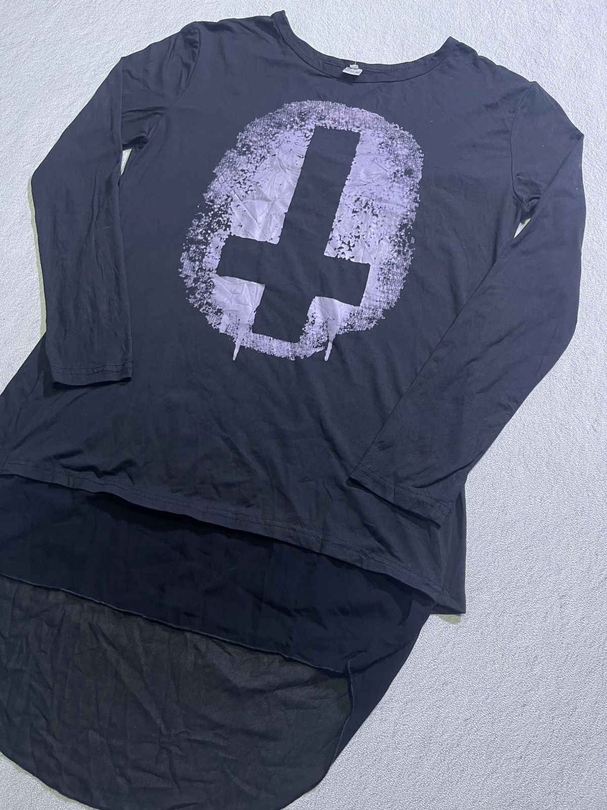 Japanese Brand Y2K long sleeve tshirt women's cross motif Size M / US 6-8 / IT 42-44 - 2 Thumbnail