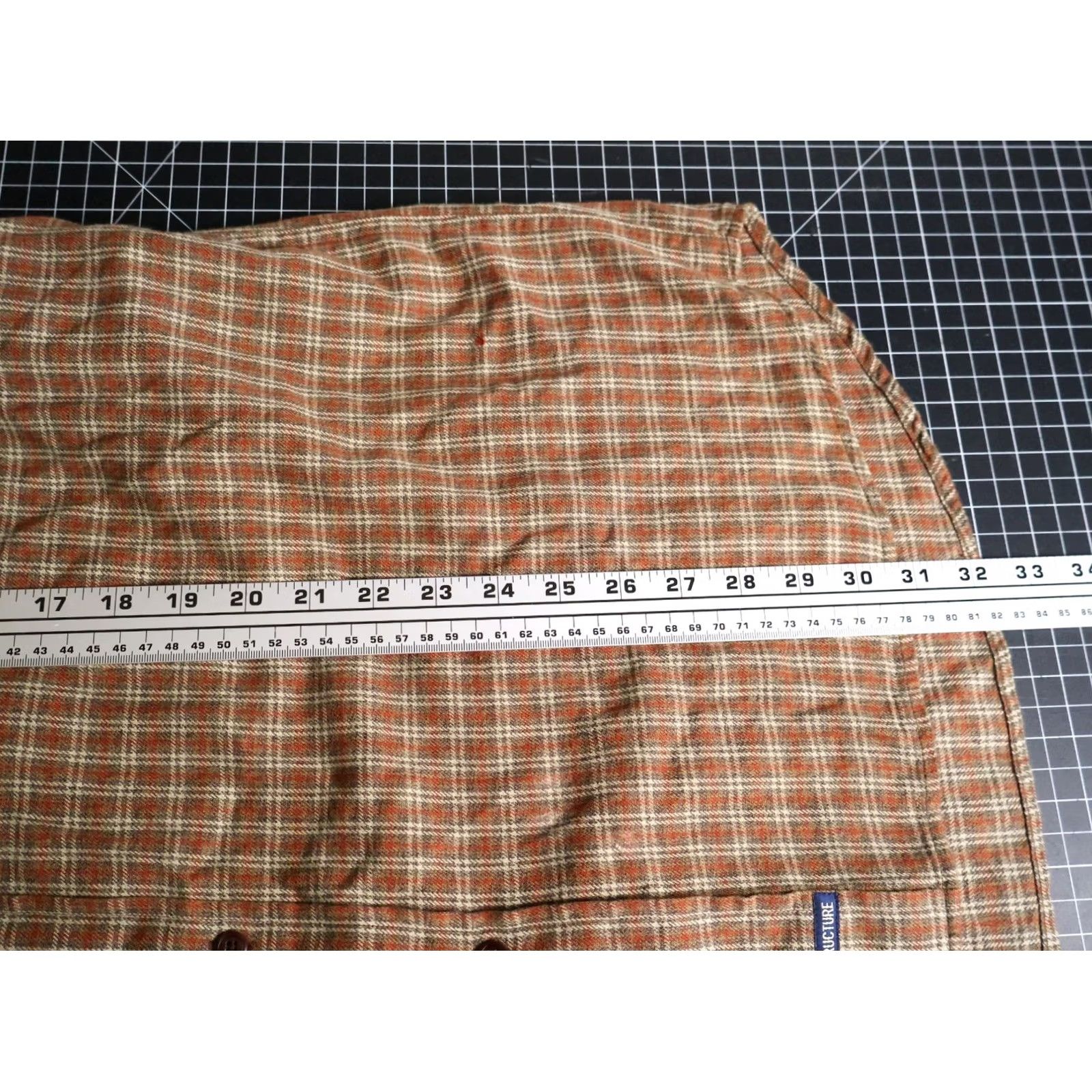 Vintage VINTAGE Structure Flannel Shirt Men's Large Brown Plaid Lightweight Relaxed Fit 90s Size US L / EU 52-54 / 3 - 6 Thumbnail