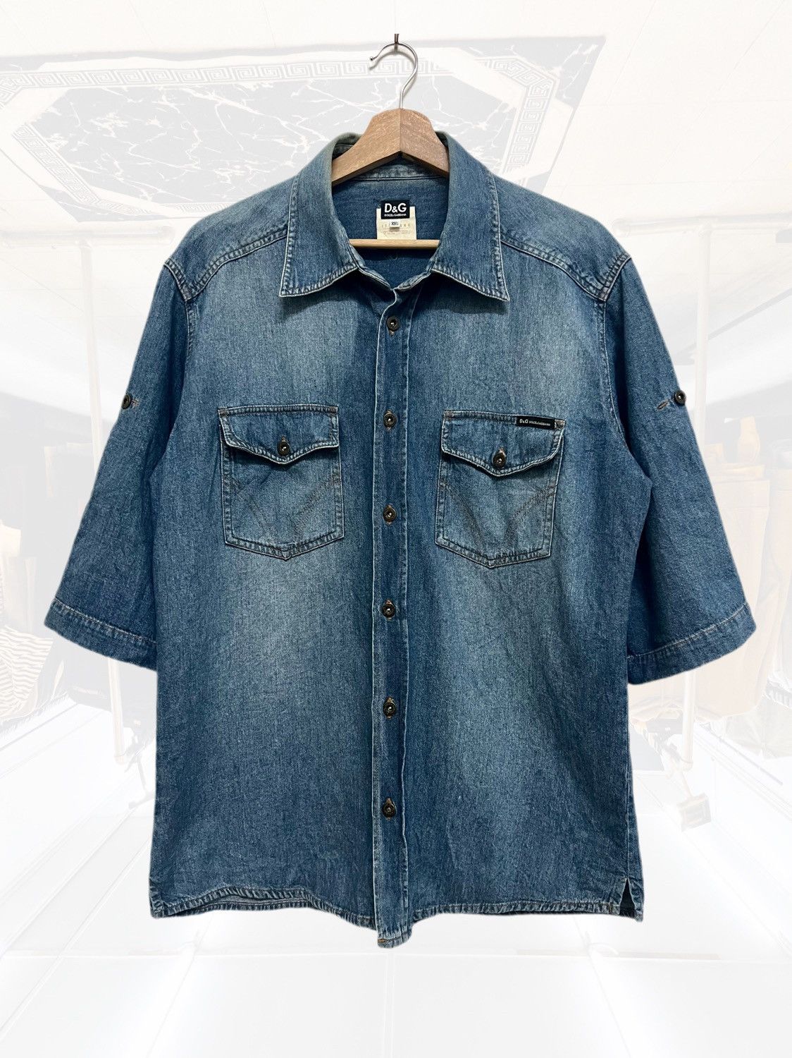 Dolce & Gabbana VINTAGE DOLCE & GABBANA DENIM SHIRT Size US XXL / EU 58 / 5 - 1 Thumbnail
