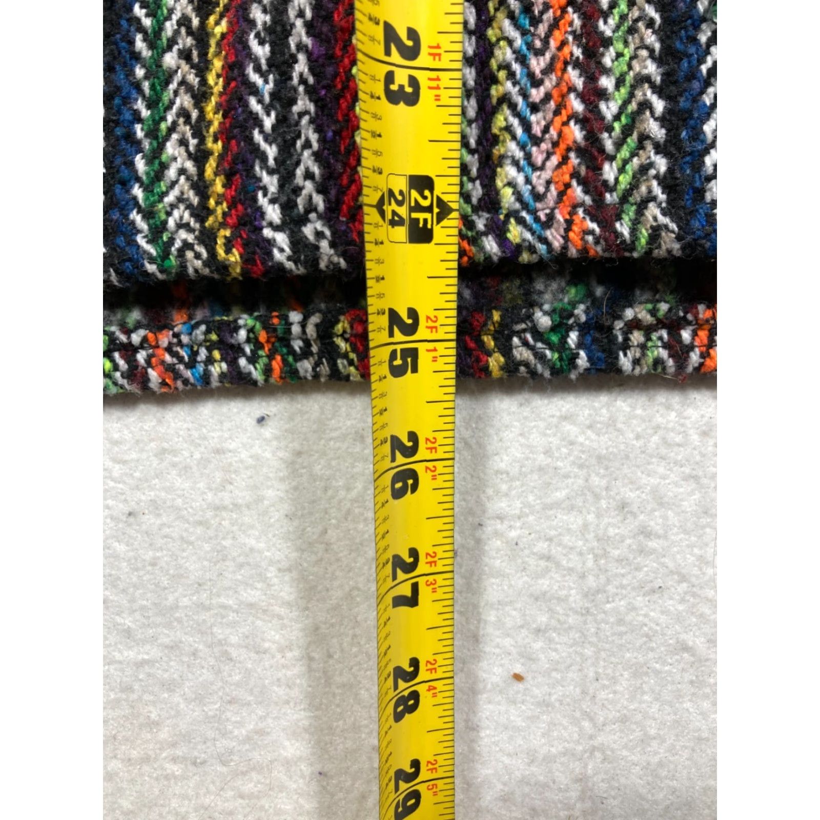 Vintage Earth Ragz Hoodie Mens Medium Multicolor Striped Pullover Long Sleeve Made in Mexico Size US S / EU 44-46 / 1 - 7 Thumbnail