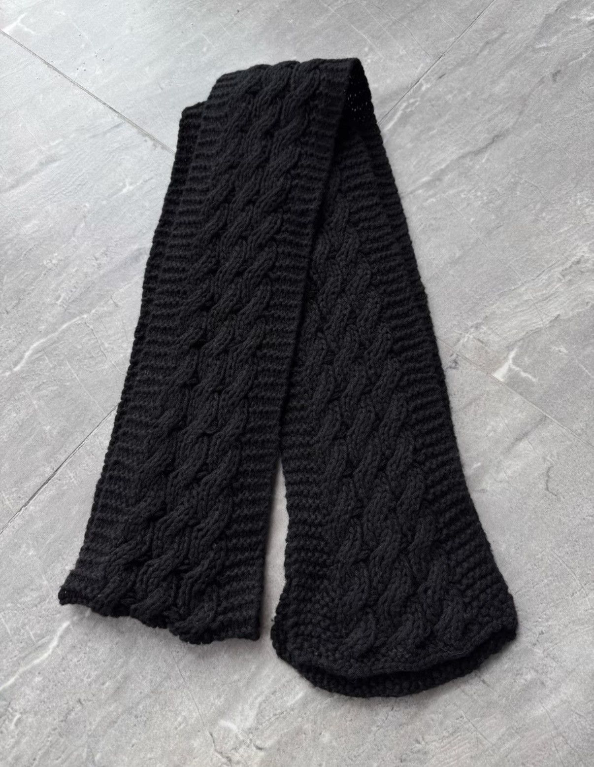 Chrome Hearts Chrome Hearts Cross Silver Ornament Leather Patch Wool Scarf Size ONE SIZE - 2 Thumbnail