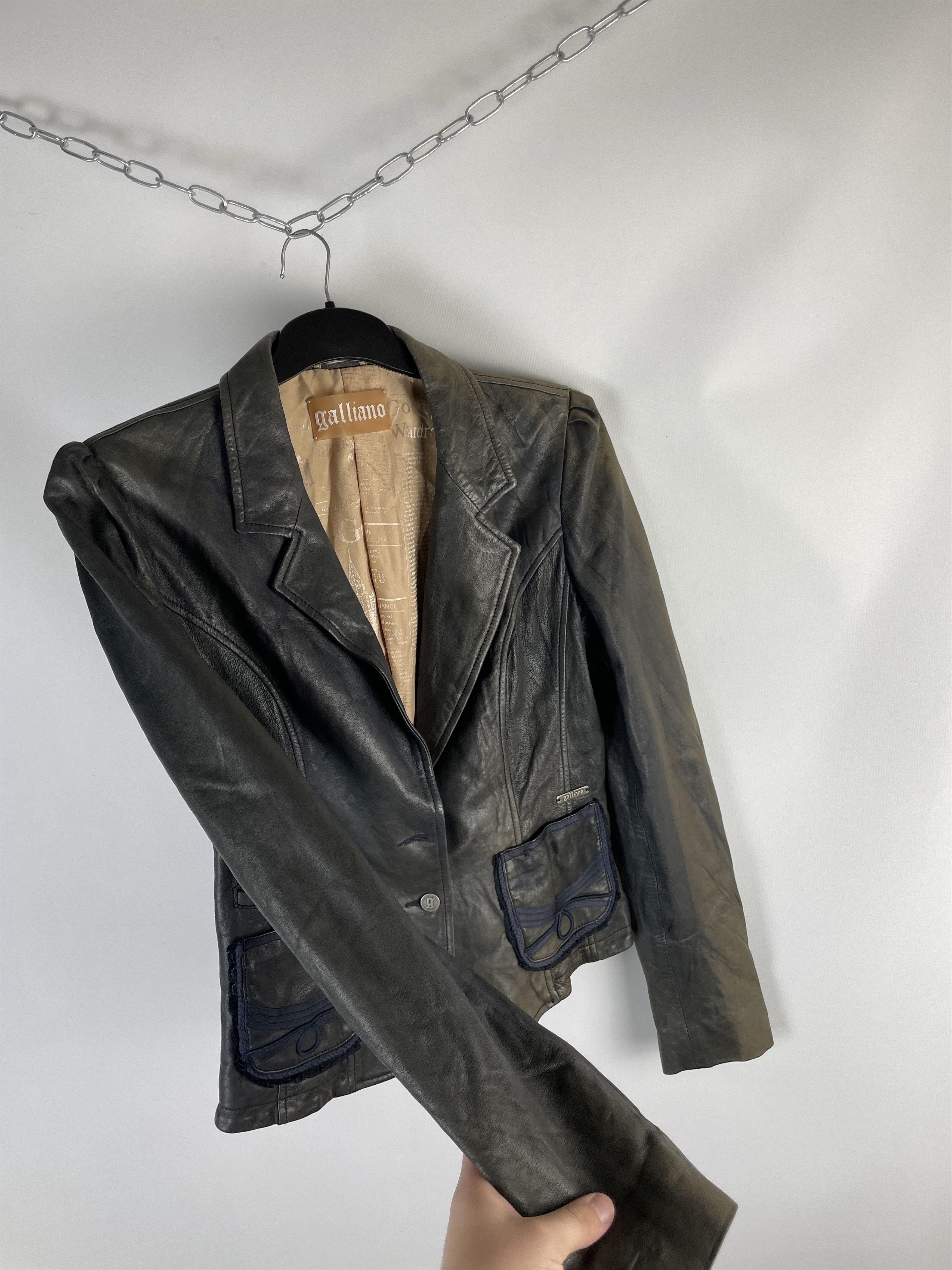 John Galliano John Galliano Real Leather Jacket Avant Garde Size L / US 10 / IT 46 - 9 Thumbnail