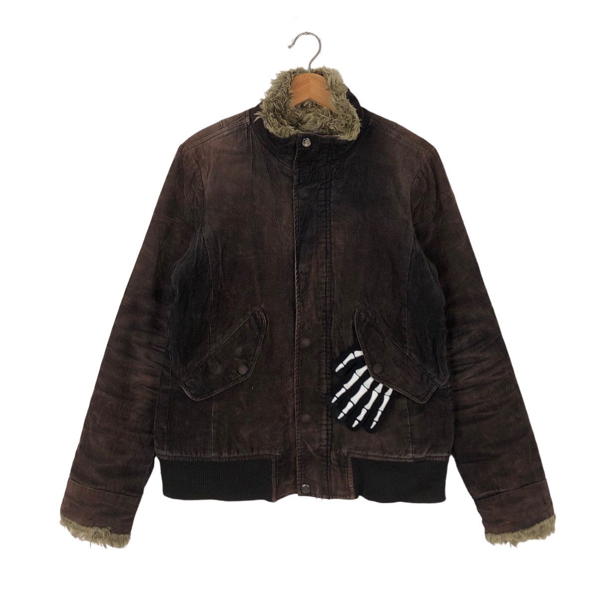 Japanese Brand VINTAGE MOLESKIN JACKET MINK FUR LINING RHYTHM OF LIFE Size US L / EU 52-54 / 3 - 1 Thumbnail