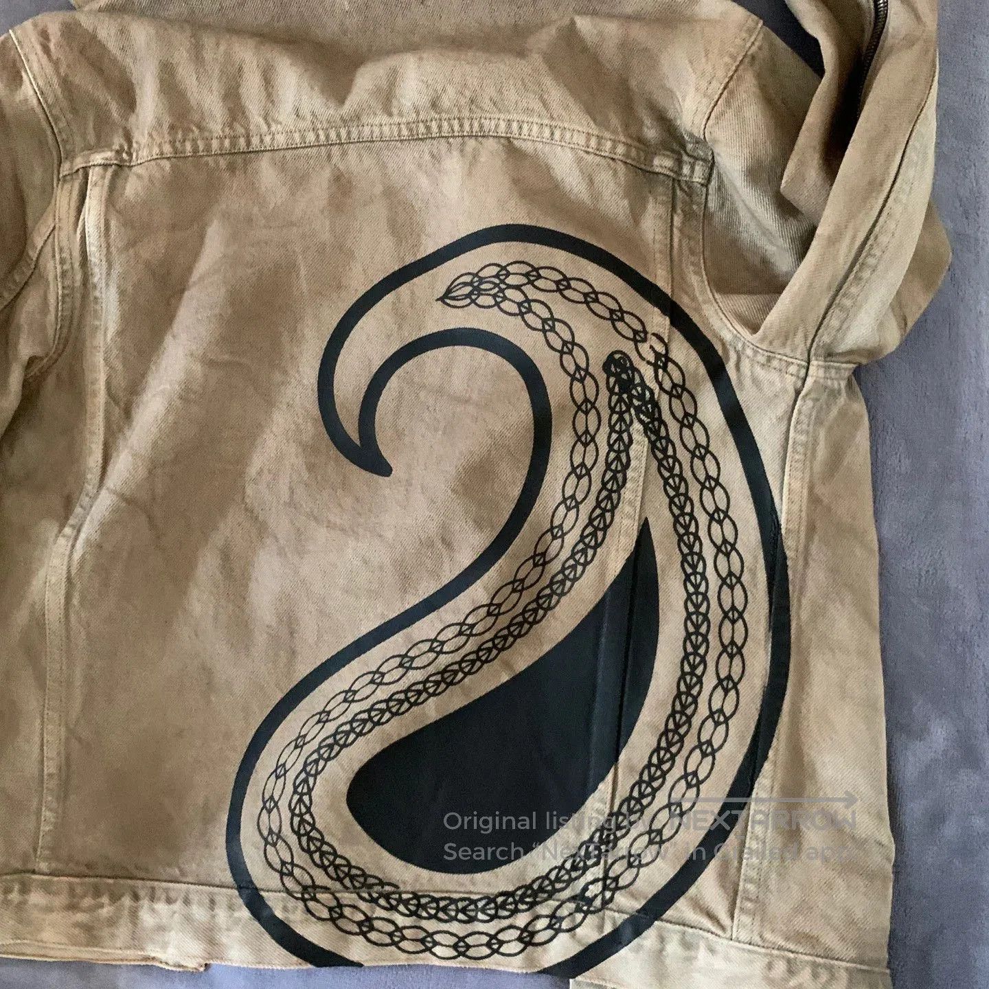 424 424 on Fairfax Paisley Denim Jacket S. Size US S / EU 44-46 / 1 - 3 Thumbnail