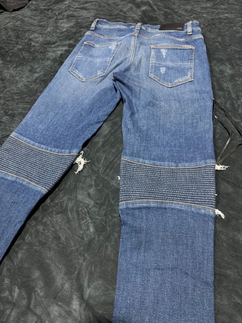 Amiri Amiri Washed mx2 Patched Leather Denim Pants Size US 28 / EU 44 - 6 Thumbnail