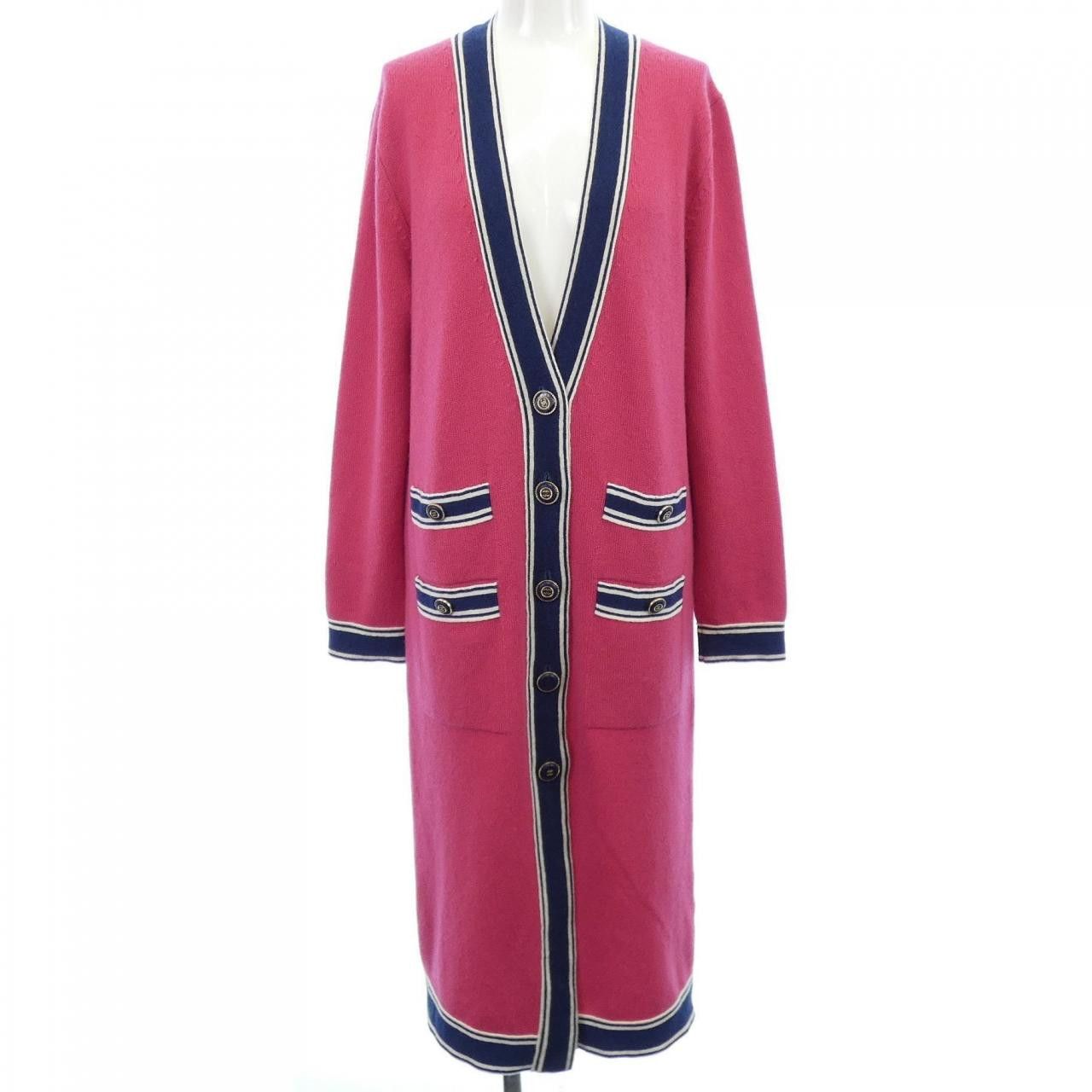 Chanel Chanel Chanel P62918K48449 20C 100% Cashmere Long Cardigan Others Tops P62918K48449 DUTY FREE for USA Size ONE SIZE - 1 Thumbnail
