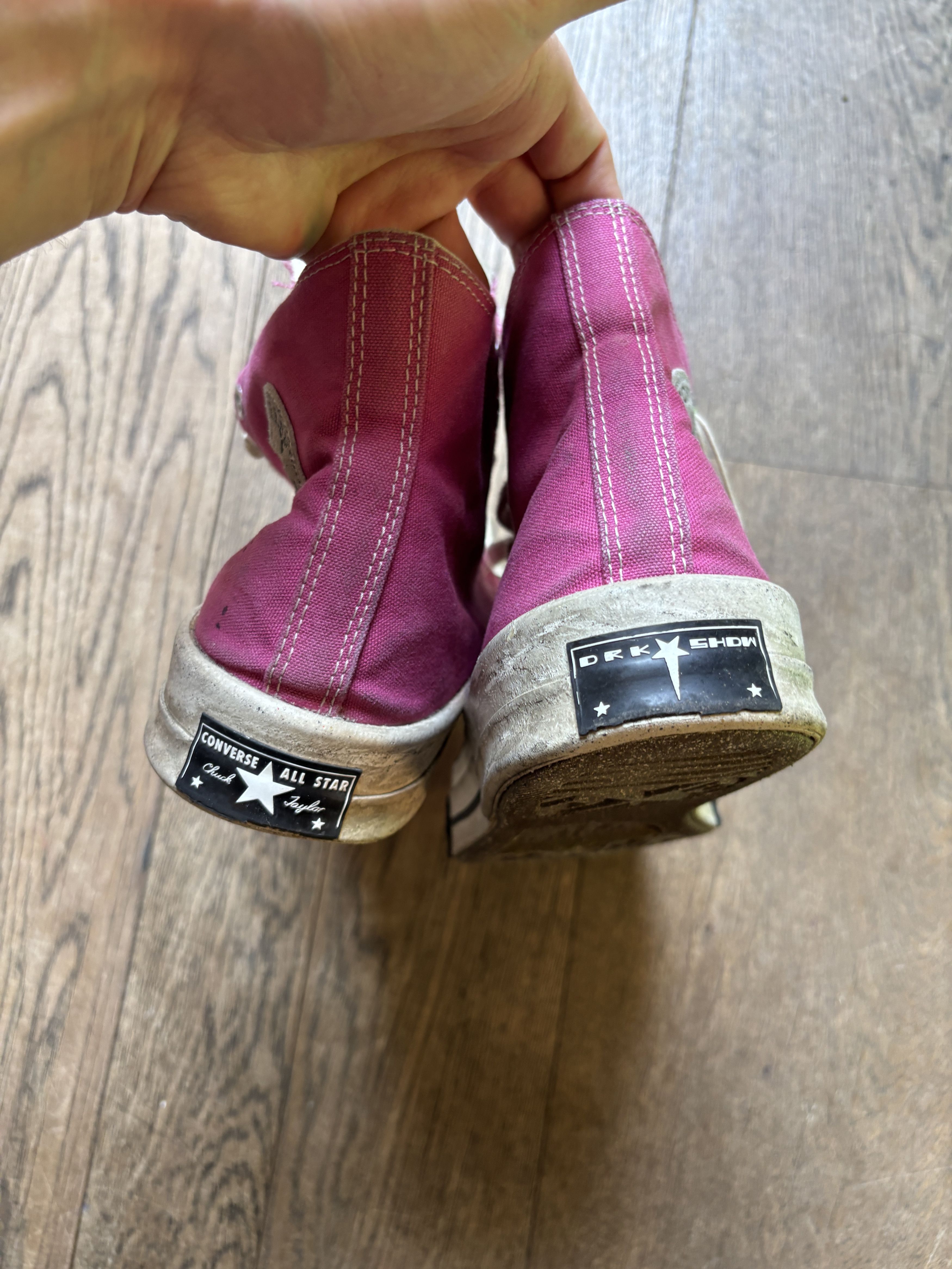Converse × Rick Owens Drkshdw Rick Owens x Converse Pink Hightops Size US 10 / EU 43 - 6 Thumbnail
