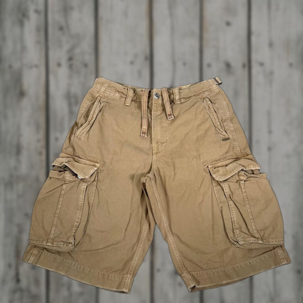 American Eagle Outfitters American Eagle Outfitters Cargo Shorts 32 Khaki Beige Cotton Adjustable Waist Pockets Mens Size US 32 / EU 48 - 1 Thumbnail