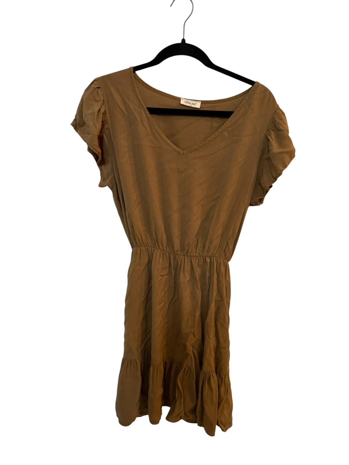 URBAN RESEARCH DOORS Adorable Brown feminine dress by Urban Rose Size Large Size L / US 10 / IT 46 - 2 Thumbnail