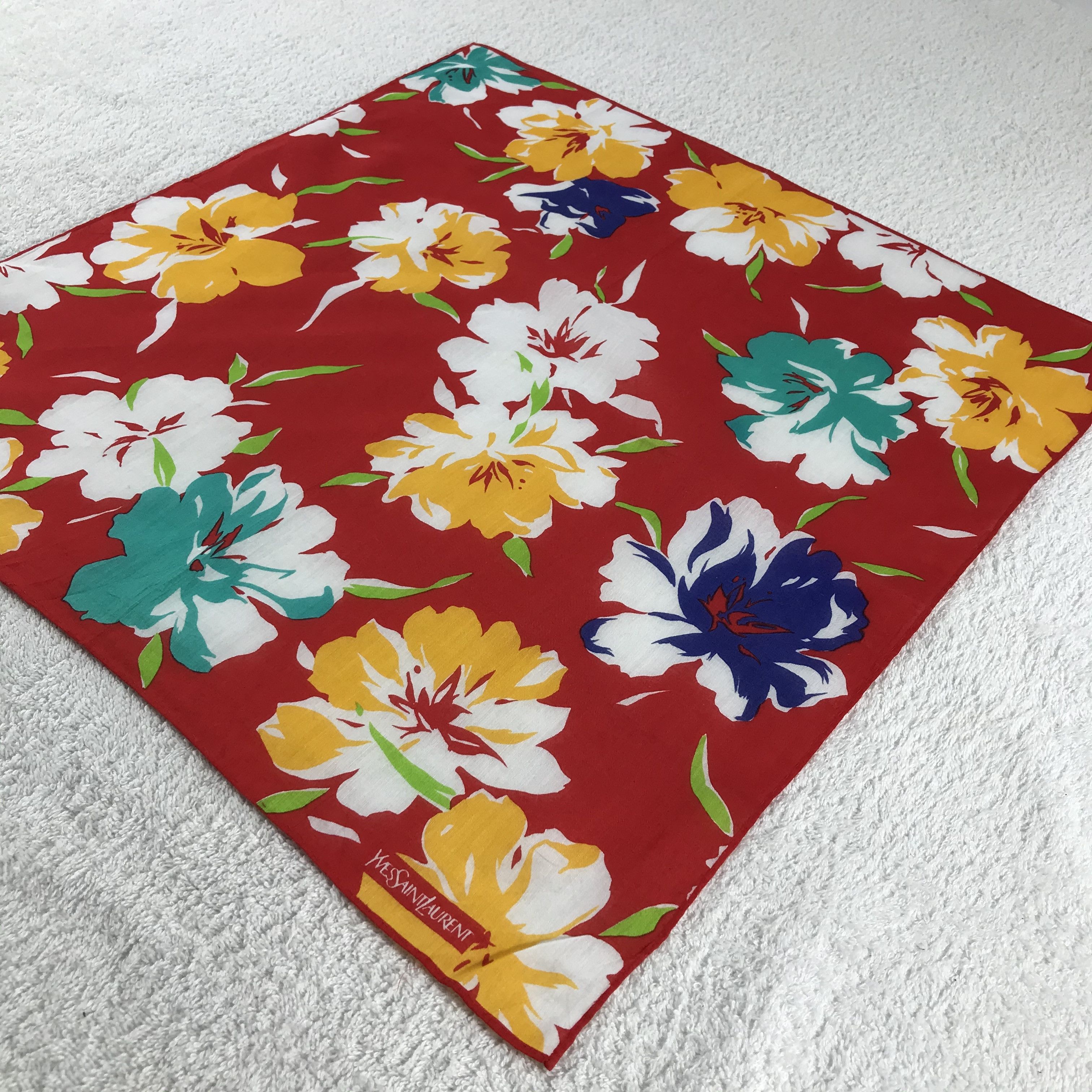 Vintage × Yves Saint Laurent Yves Saint Laurent Bandana / Handkerchief /Neckerchief -S165 Size ONE SIZE - 2 Thumbnail