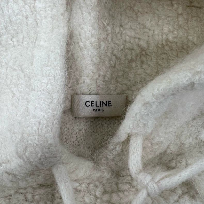 Celine Celine White Alpaca Hooded Sweater 2501-Nextarrow Size US XS / EU 42 / 0 - 6 Thumbnail