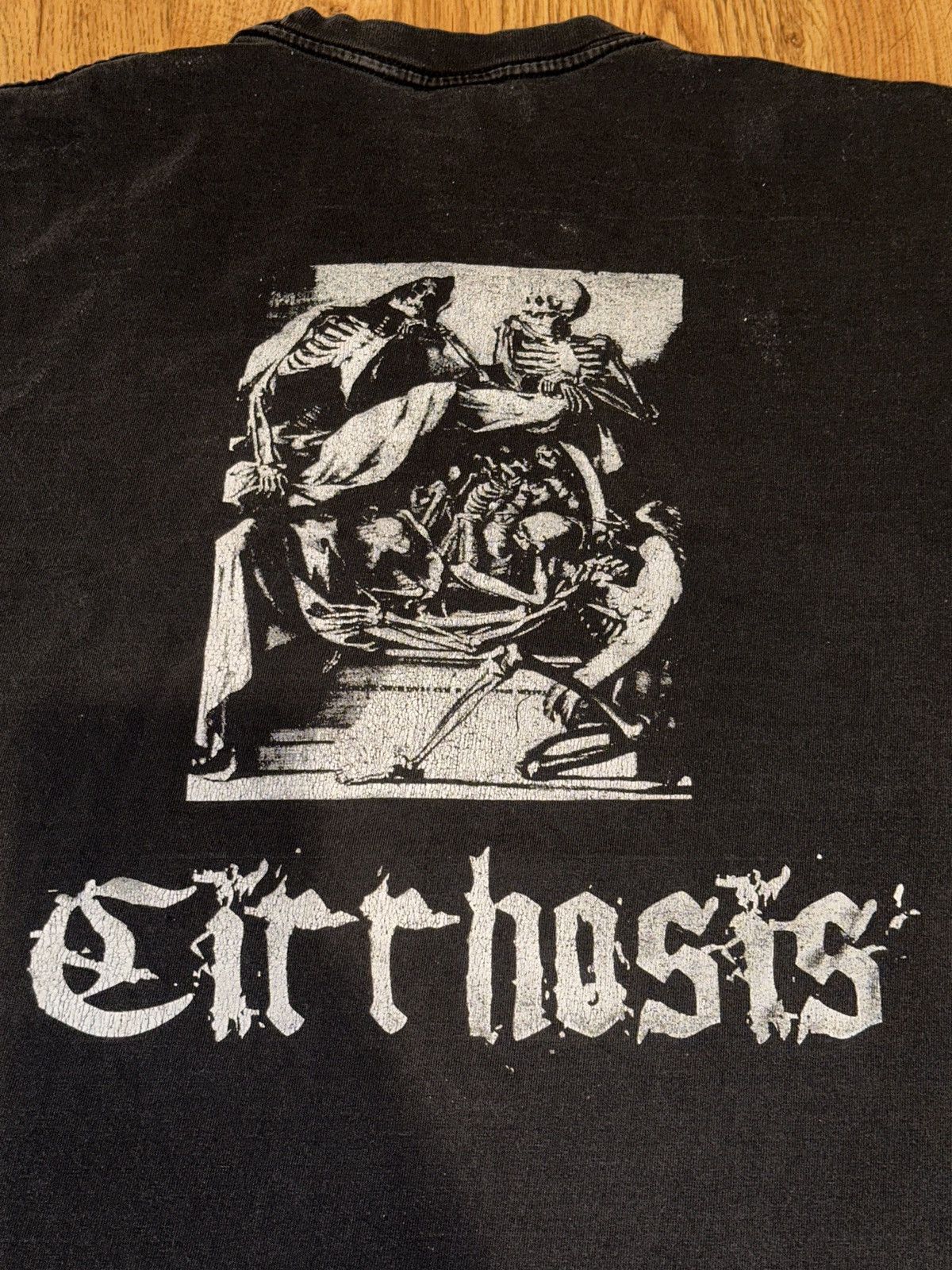 Band Tees × Vintage Vtg CIRRHOSIS Band Script & Skull Logo Tee XL Size US XL / EU 56 / 4 - 8 Thumbnail