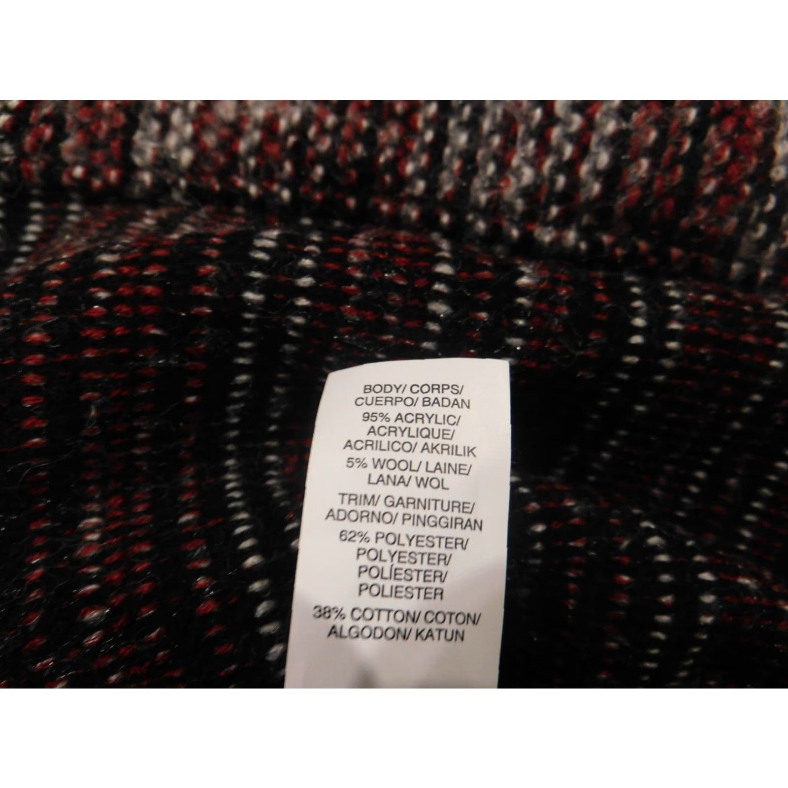 Lucky Brand Lucky Brand Cardigan Sweater Womens Small Red Open Chest Wool Acrylic Mock Neck Casual Knit Embroidered Regular Fit Adult Womens Size S / US 4 / IT 40 - 7 Thumbnail