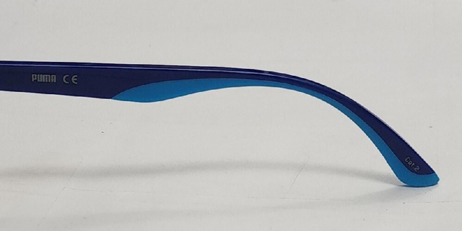 Puma Puma PU0106S 002 Blue Mirror Square Sunglasses 56-15 140 Size ONE SIZE - 8 Thumbnail