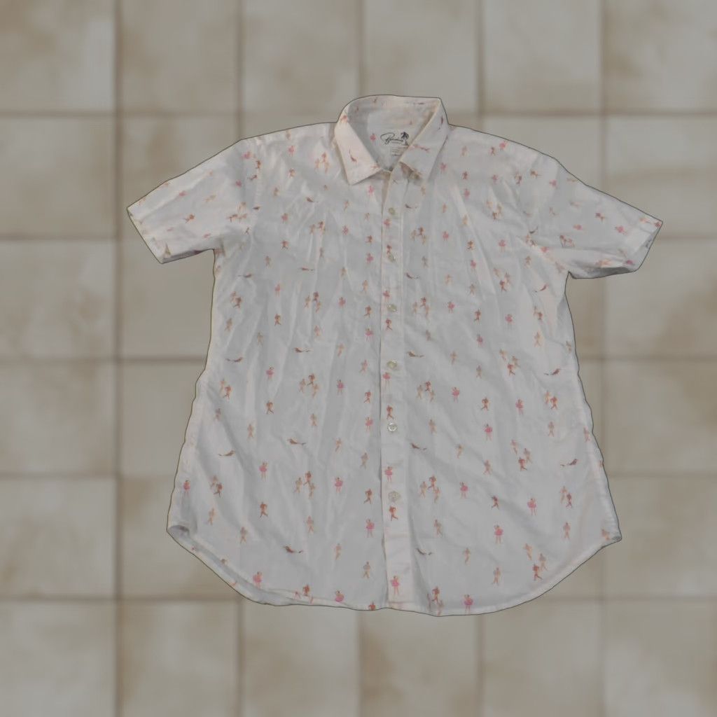 Bonobos Bonobos Shirt medium Mens white Floral beach all over print people slim fit Size US M / EU 48-50 / 2 - 1 Thumbnail