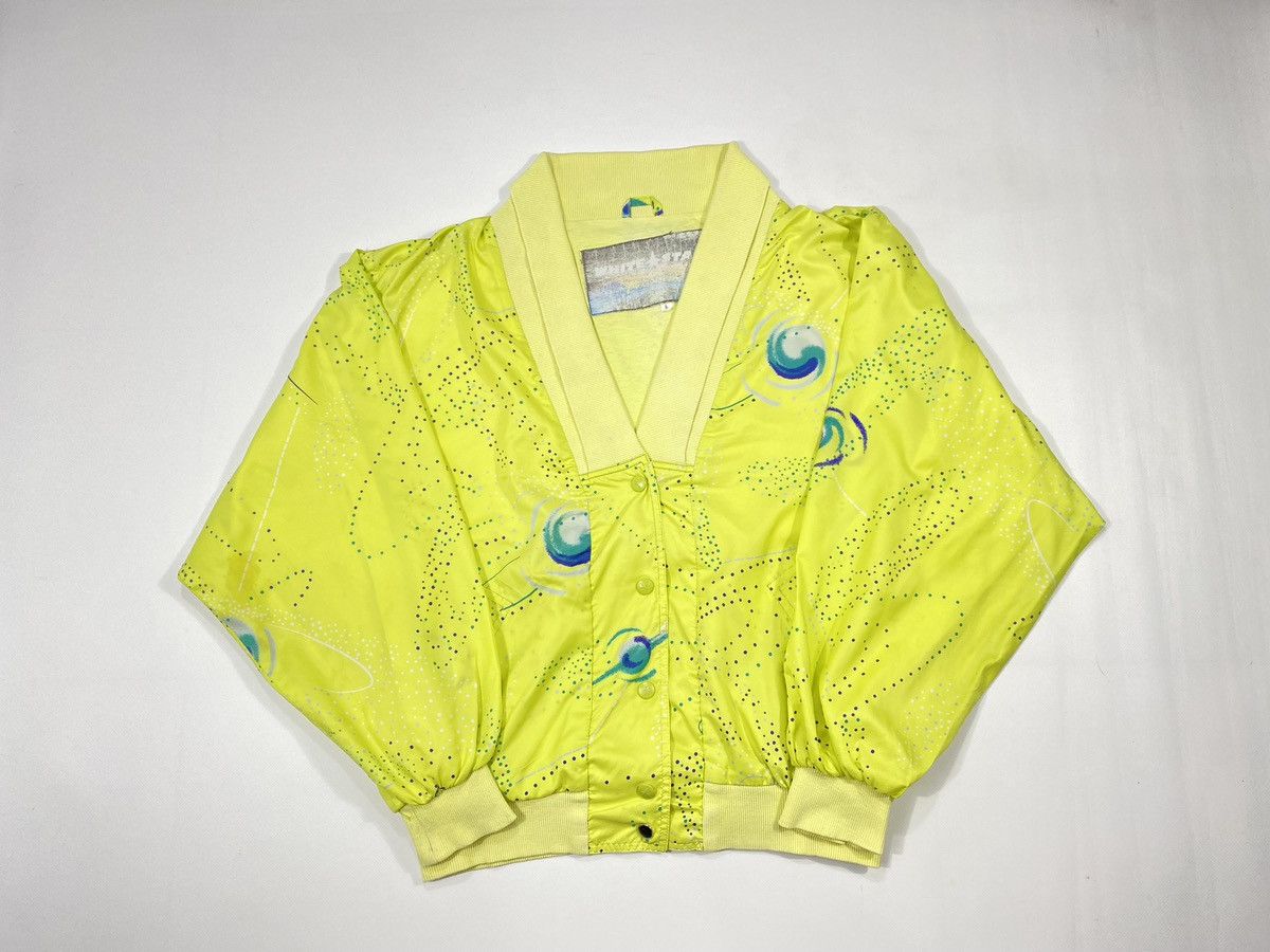 Vintage Vintage 90s White Star Bomber Track Jacket Galaxy Cosmo Rave Size XL / US 12-14 / IT 48-50 - 11 Thumbnail