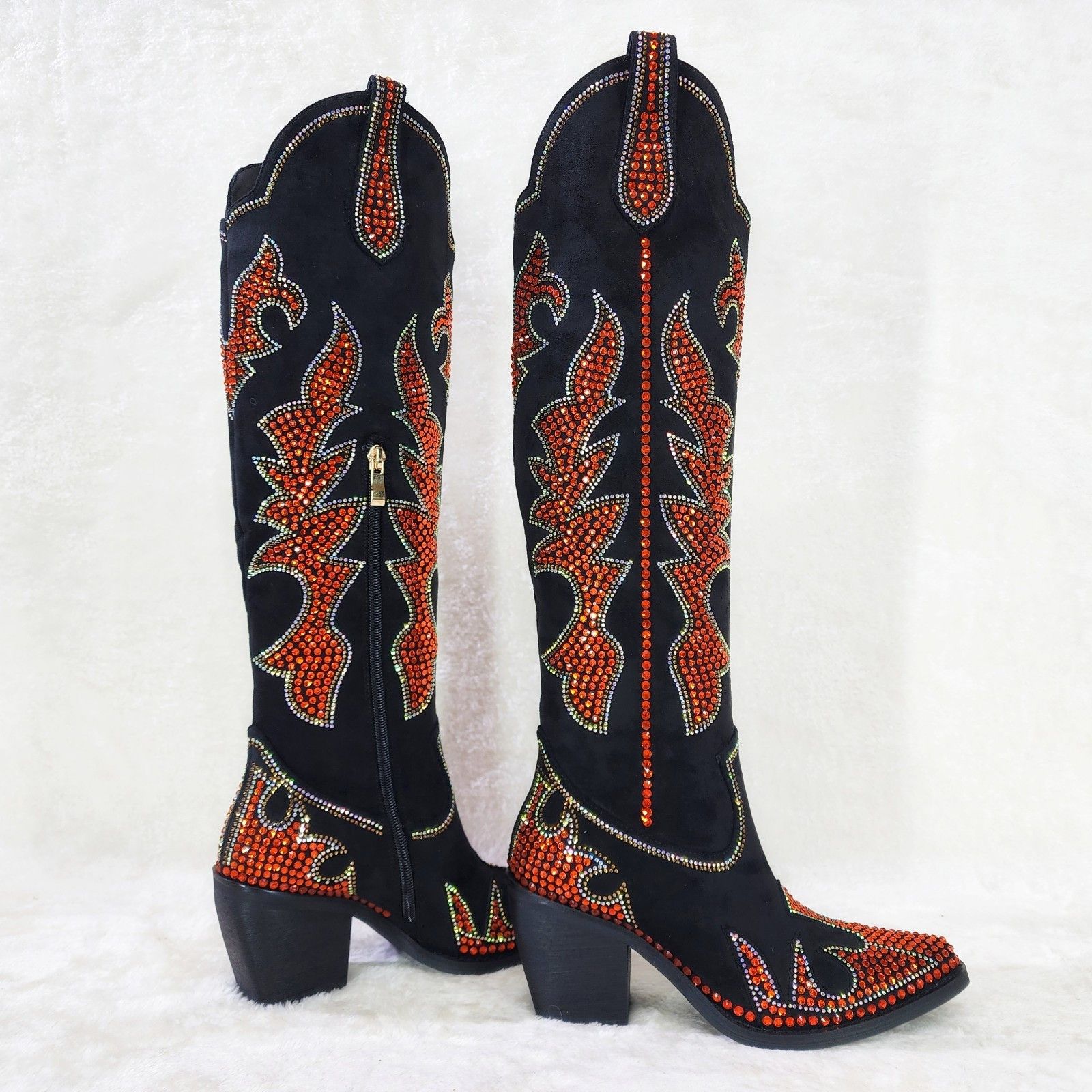 Other Harley Girl Country Western Cowgirl Knee Boots Rhinestones B Size US 7.5 / IT 37.5 - 9 Thumbnail