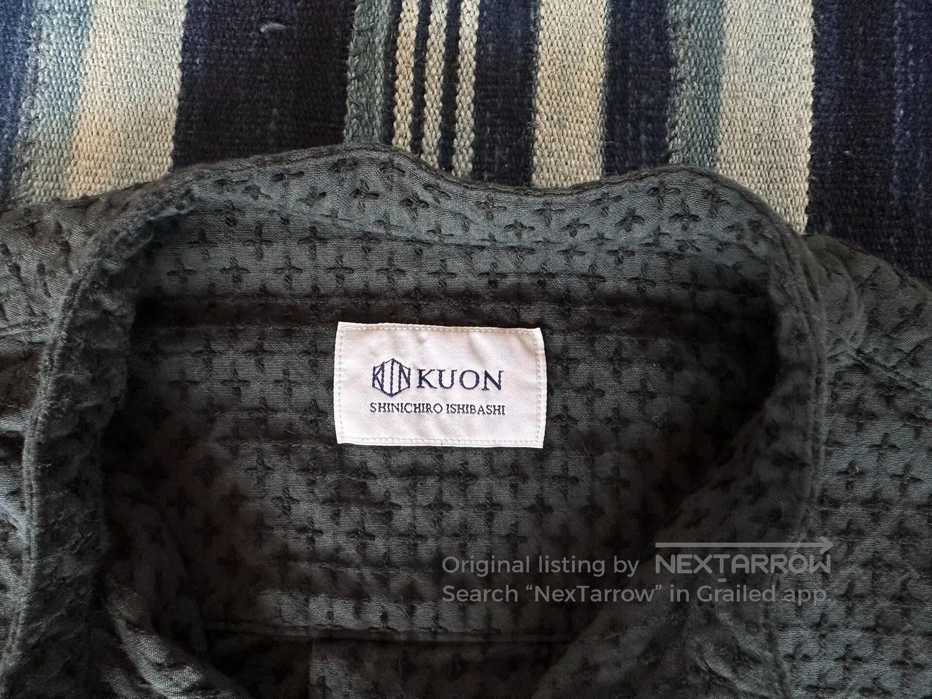 KUON kuon sashiko long sleeve shirt in black. Size US S / EU 44-46 / 1 - 3 Thumbnail