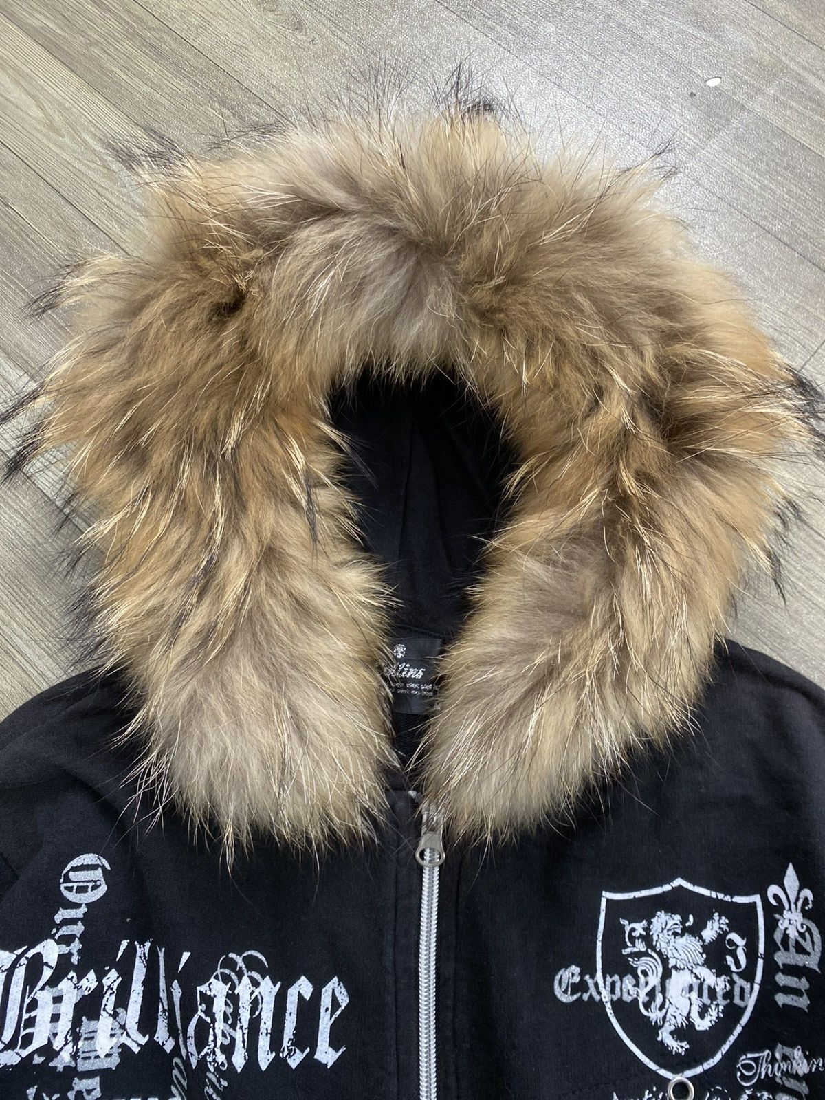 20471120 2000s Collins Skulls Poem Ifsixwasnine Lgb Style Fur Hoodie Size US M / EU 48-50 / 2 - 6 Thumbnail