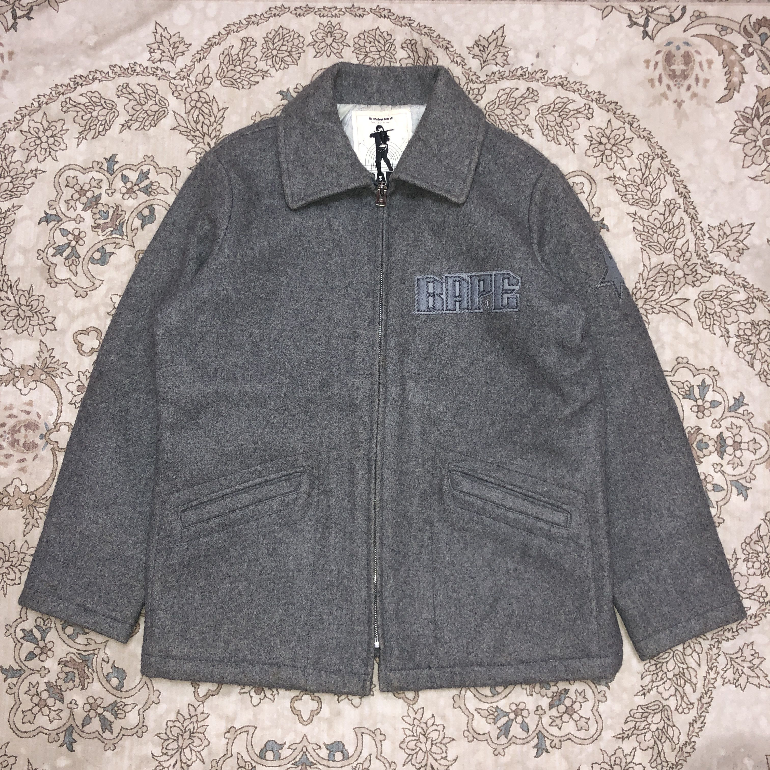 Bape Bape Zip Up Heavy Wool Melton Jacket Size US L / EU 52-54 / 3 - 1 Thumbnail