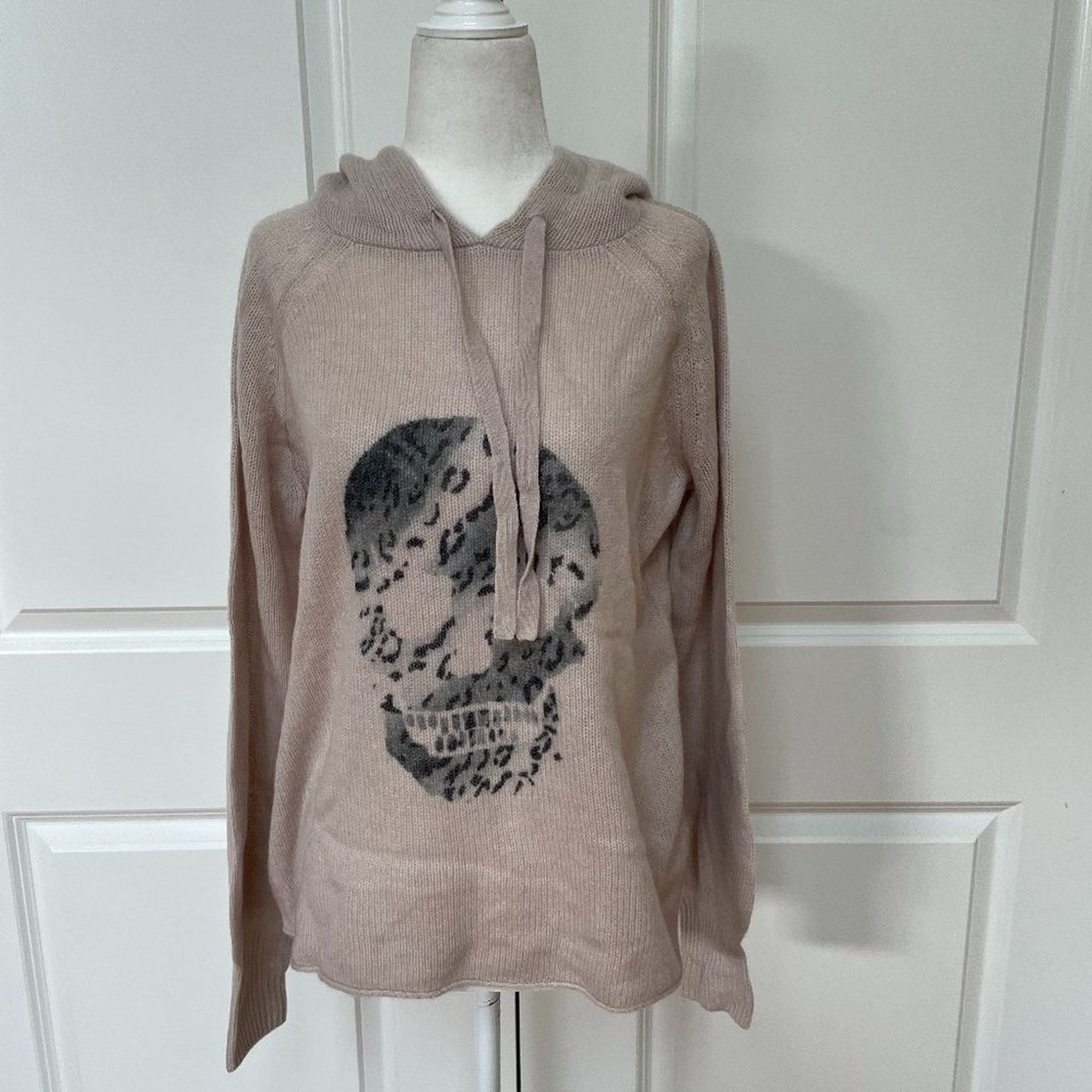 360Cashmere Celina Skull Cashmere Hooded Sweater from 360 CASHMERE Size S / US 4 / IT 40 - 2 Thumbnail