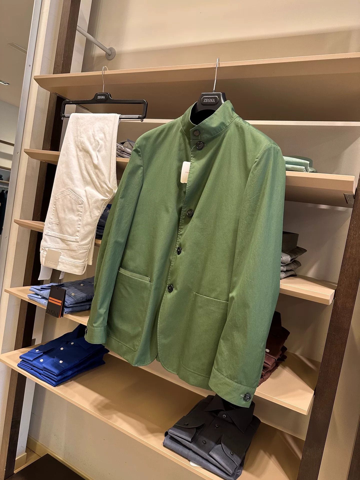 Ermenegildo Zegna Zegna Thin Green Men's Blazer Jacket Size US M / EU 48-50 / 2 - 3 Thumbnail