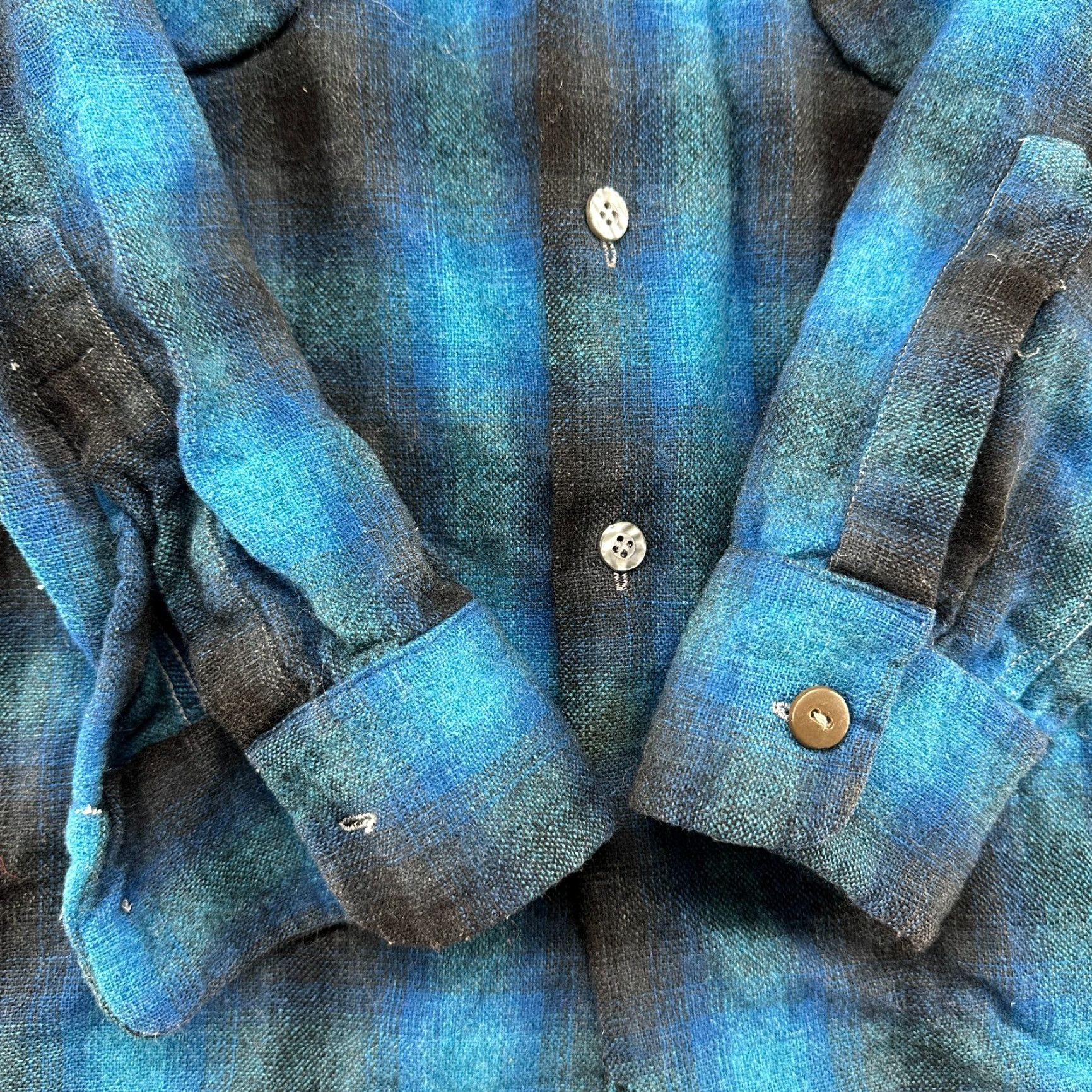 Vintage VINTAGE National Plaid Shirt Mens S Blue Wool 60s 70s Button-Up Collared Long Sleeve Family? (adapt) Size US S / EU 44-46 / 1 - 3 Thumbnail