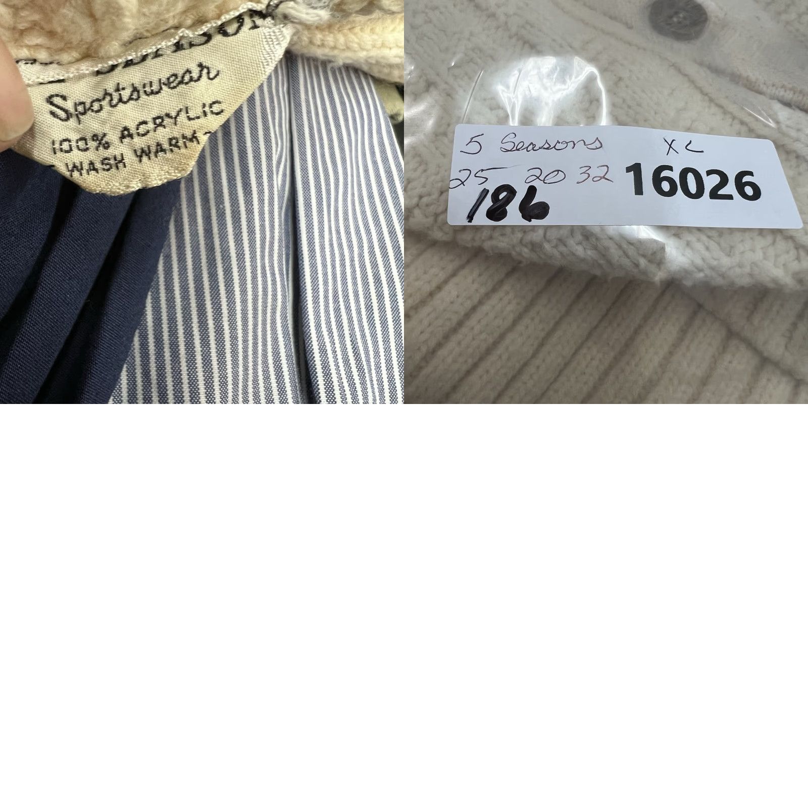 Vintage VINTAGE Five Seasons Cardigan Mens XL Ivory Cable Knit Sweater Size US XL / EU 56 / 4 - 8 Thumbnail