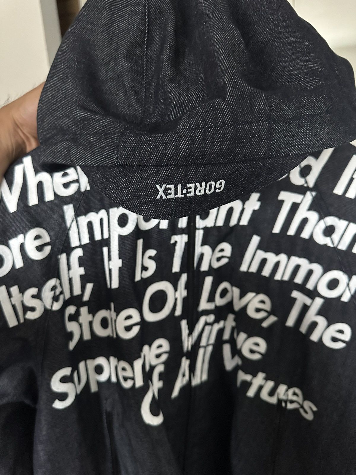 Junya Watanabe × Supreme Supreme JUNYA WATANABE CDG MAN GORE-TEX Denim Parka Indigo Size US XL / EU 56 / 4 - 5 Thumbnail
