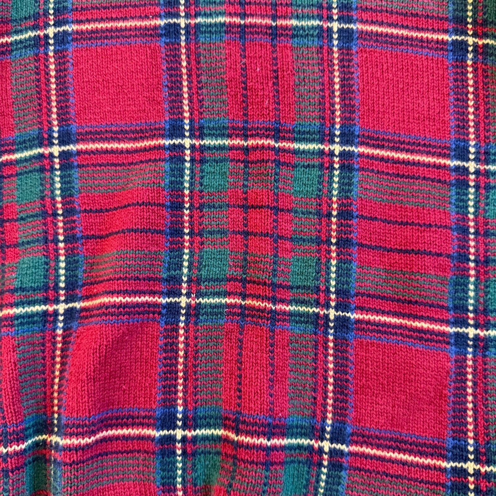 Polo Ralph Lauren Vintage Polo Ralph Lauren Cotton Plaid Sweater Size US M / EU 48-50 / 2 - 7 Thumbnail