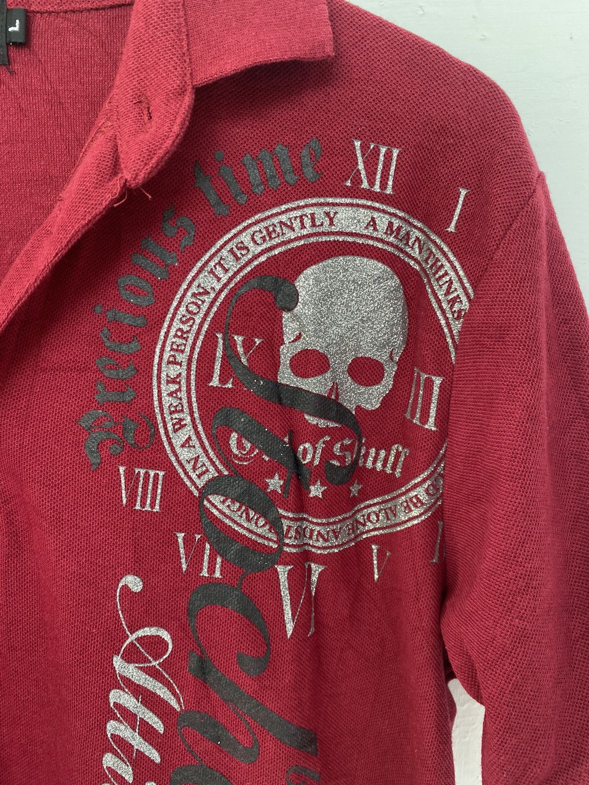 Japanese Brand Beaumere Skulls Polo Shirt Lgb punk Style ifsixwasnine Size US L / EU 52-54 / 3 - 4 Thumbnail