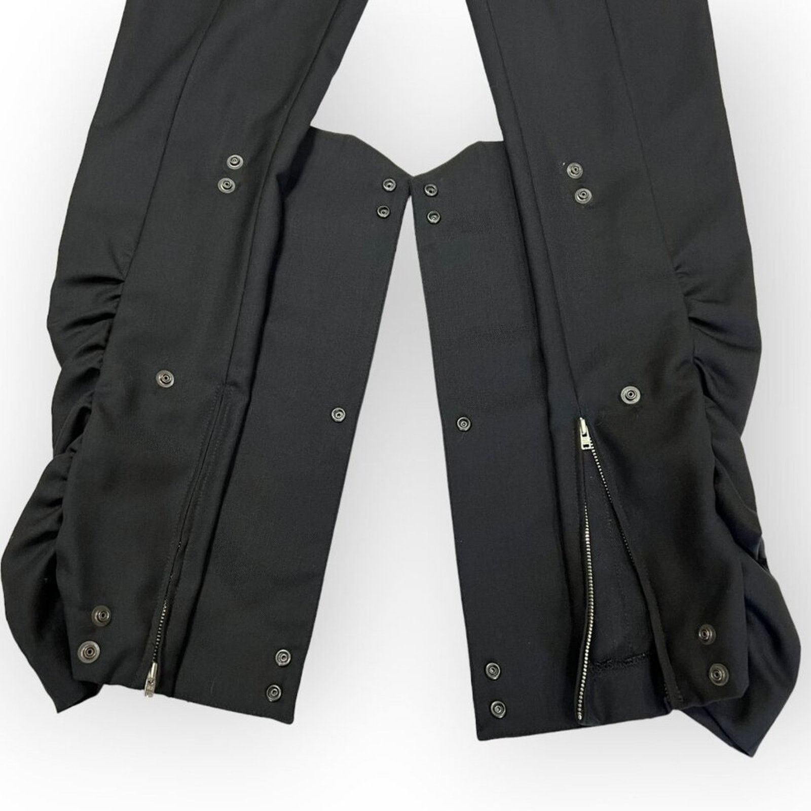 Bruno Pieters Bruno Pieters Black Ruffled Trouser High Rise EU 36 Size 25" / US 0 / IT 36 - 5 Thumbnail