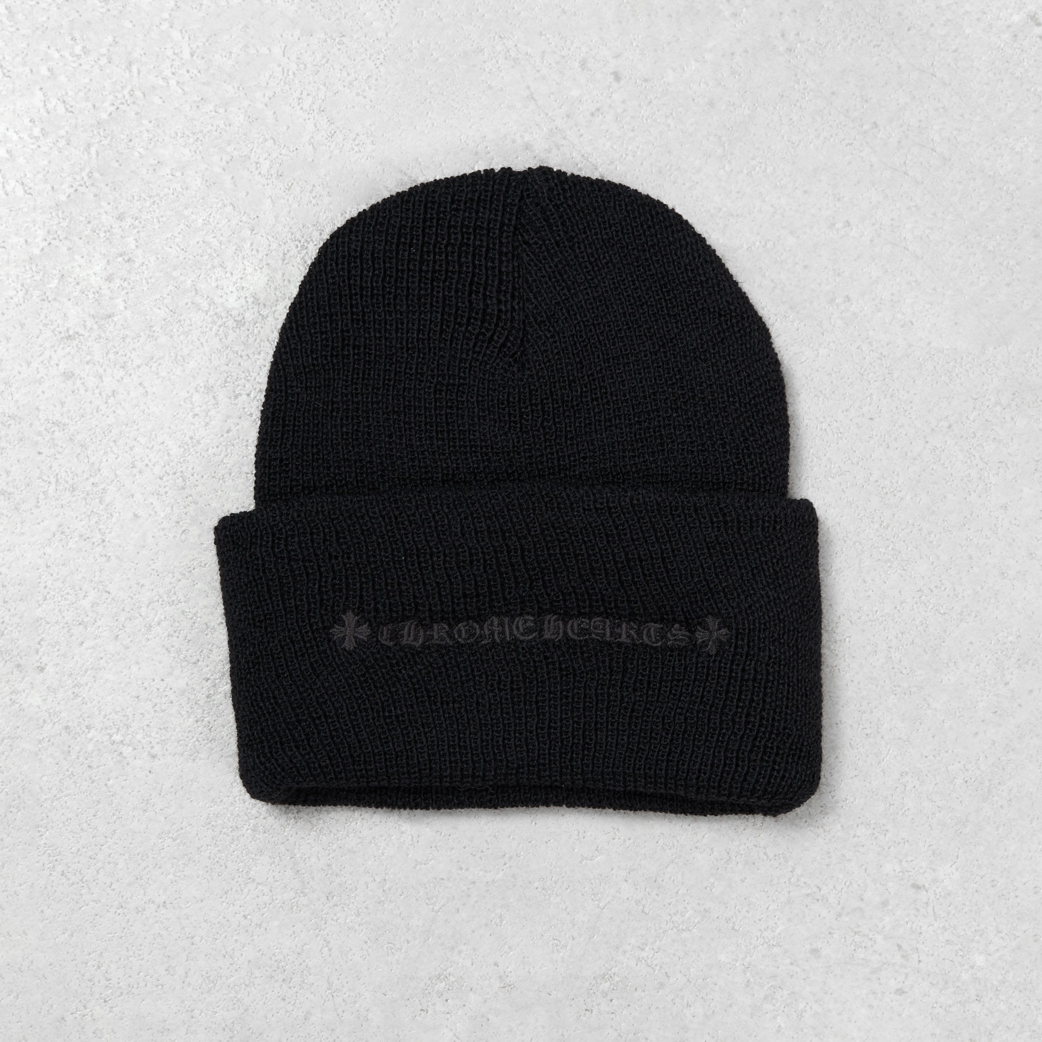 Chrome Hearts CHROME HEARTS Plus Cross Beanie Black Print Size ONE SIZE - 2 Thumbnail