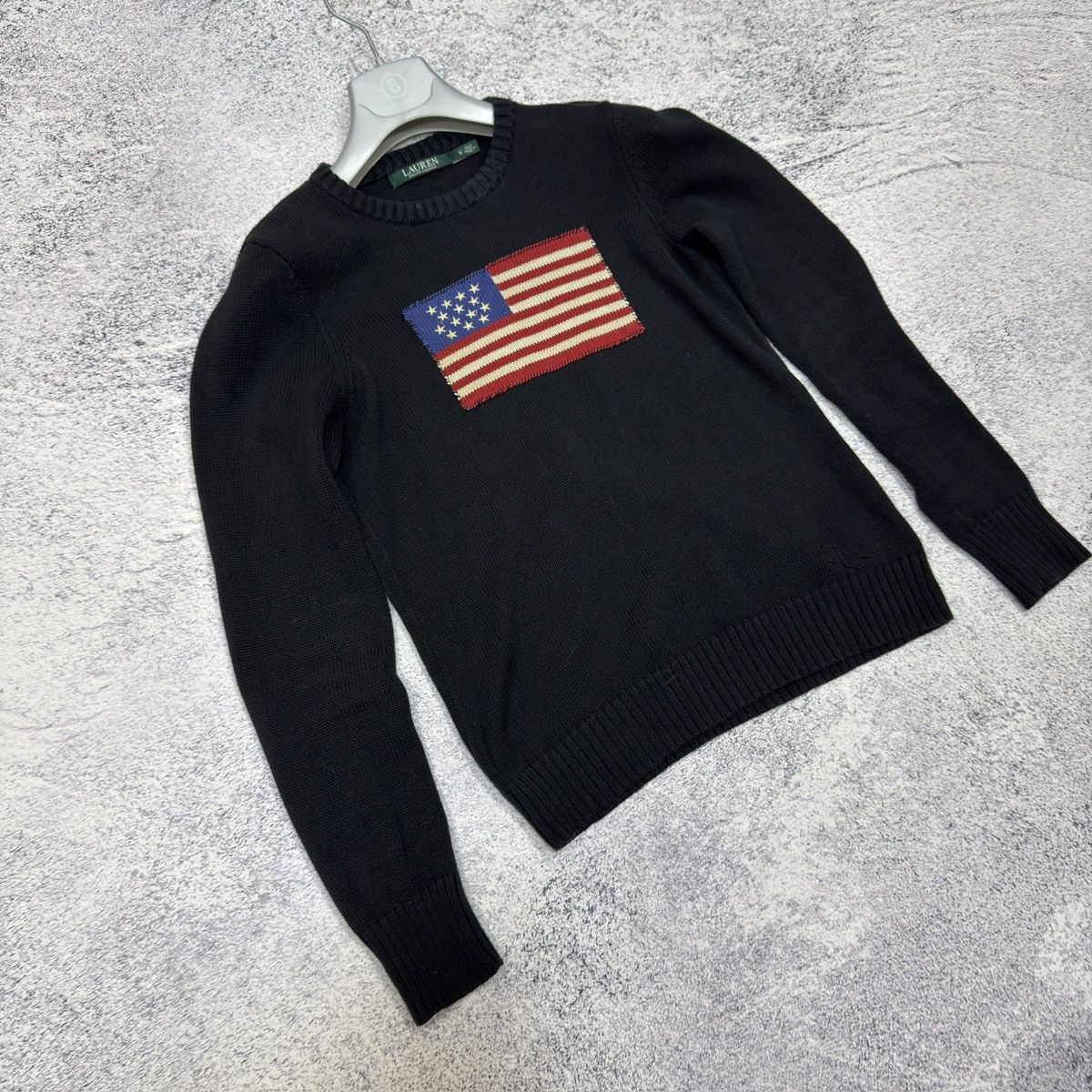 Lauren Ralph Lauren Ralph Lauren American Flag Black Cotton Sweater S Size Size S / US 4 / IT 40 - 3 Thumbnail