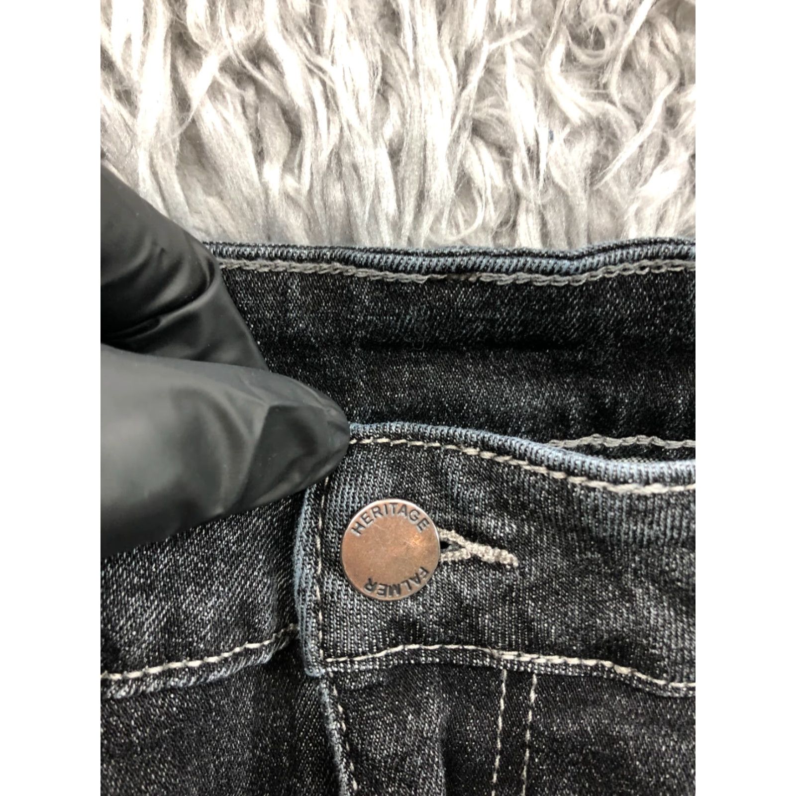 Vintage VINTAGE Jeans High Rise Mom Shorts Womens Size L Dark Wash Black Denim Jean Size 36" / US 14 / IT 50 - 6 Thumbnail