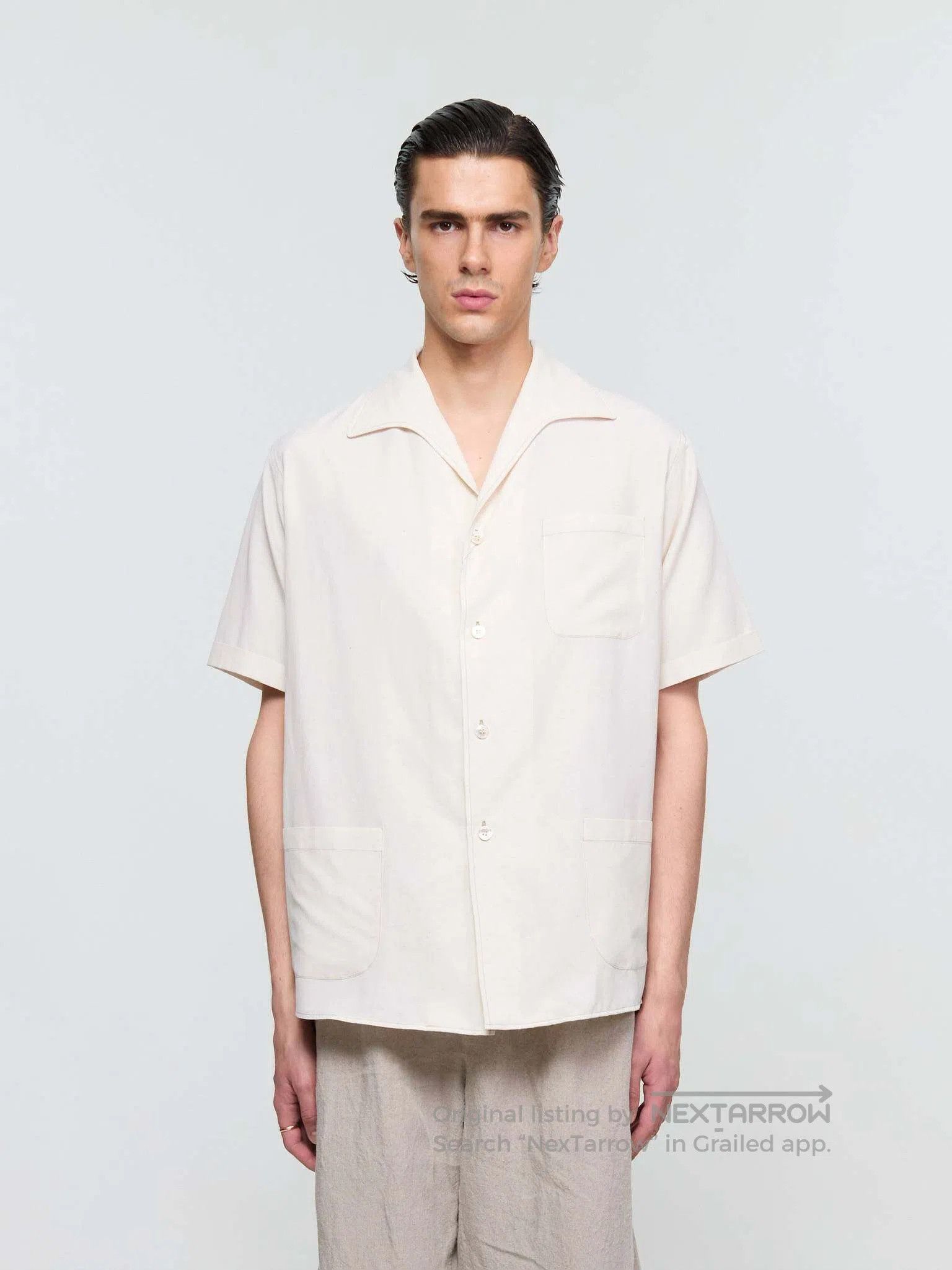 Maison Margiela Maison Margiela Solid Color Button Short Sleeve Shirt Size US M / EU 48-50 / 2 - 8 Thumbnail