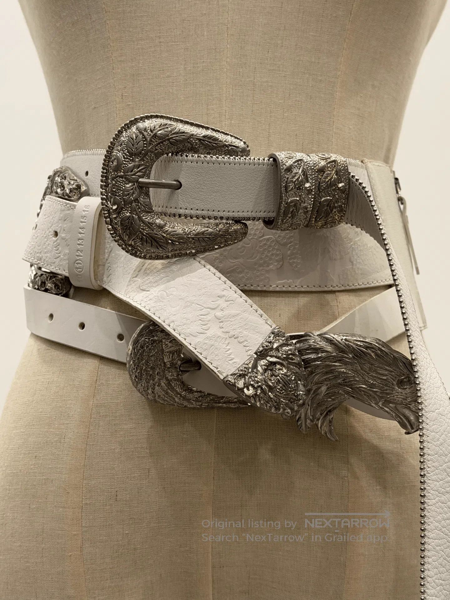 Maison Margiela Maison Margiela Eagle Carved Belt. Size ONE SIZE - 3 Thumbnail