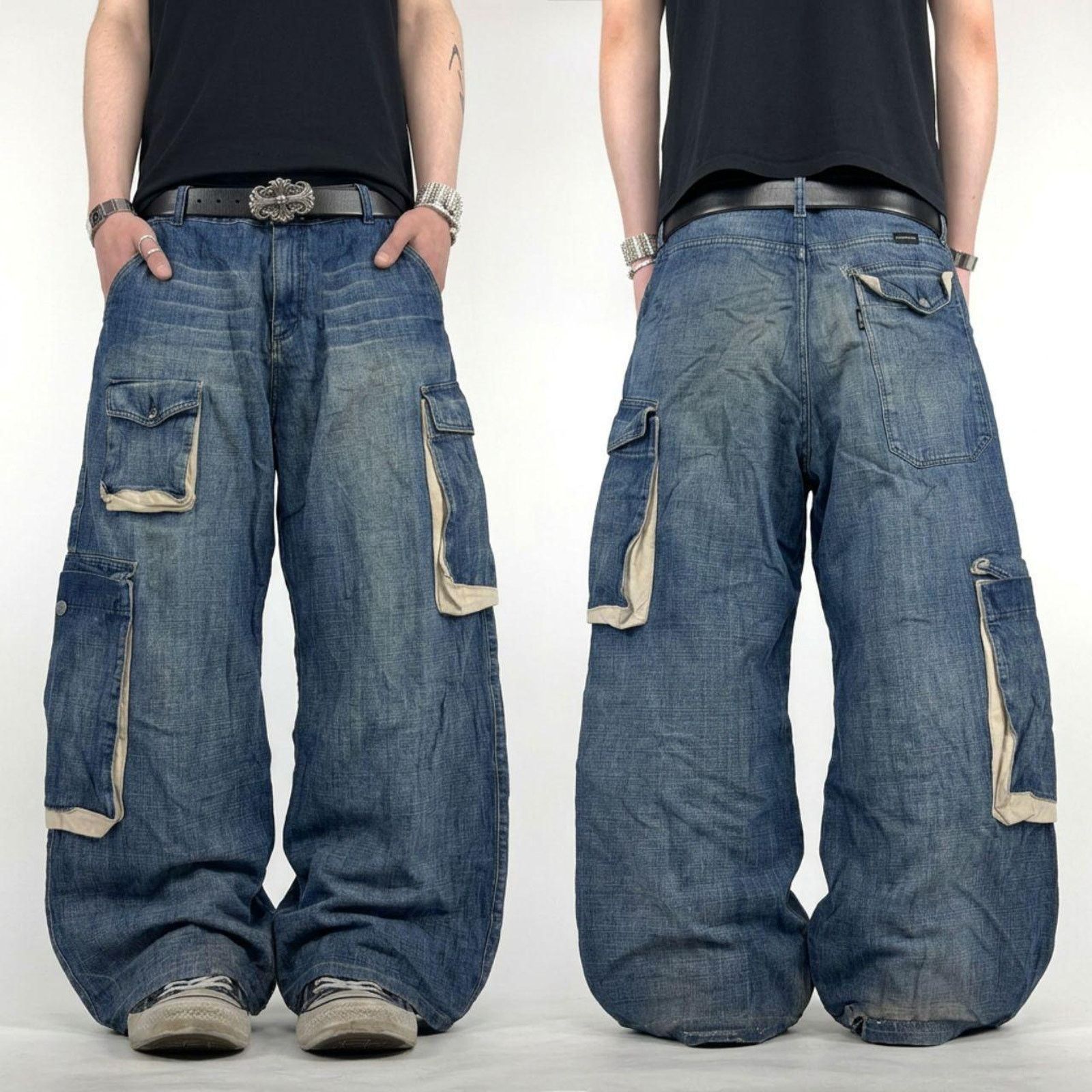 パンツ Rare 00s Archve Nos Handmade Denim Pants Kenzo × Vintage Rare Archive Kenzo Homme 90s Denim Pants Japanese