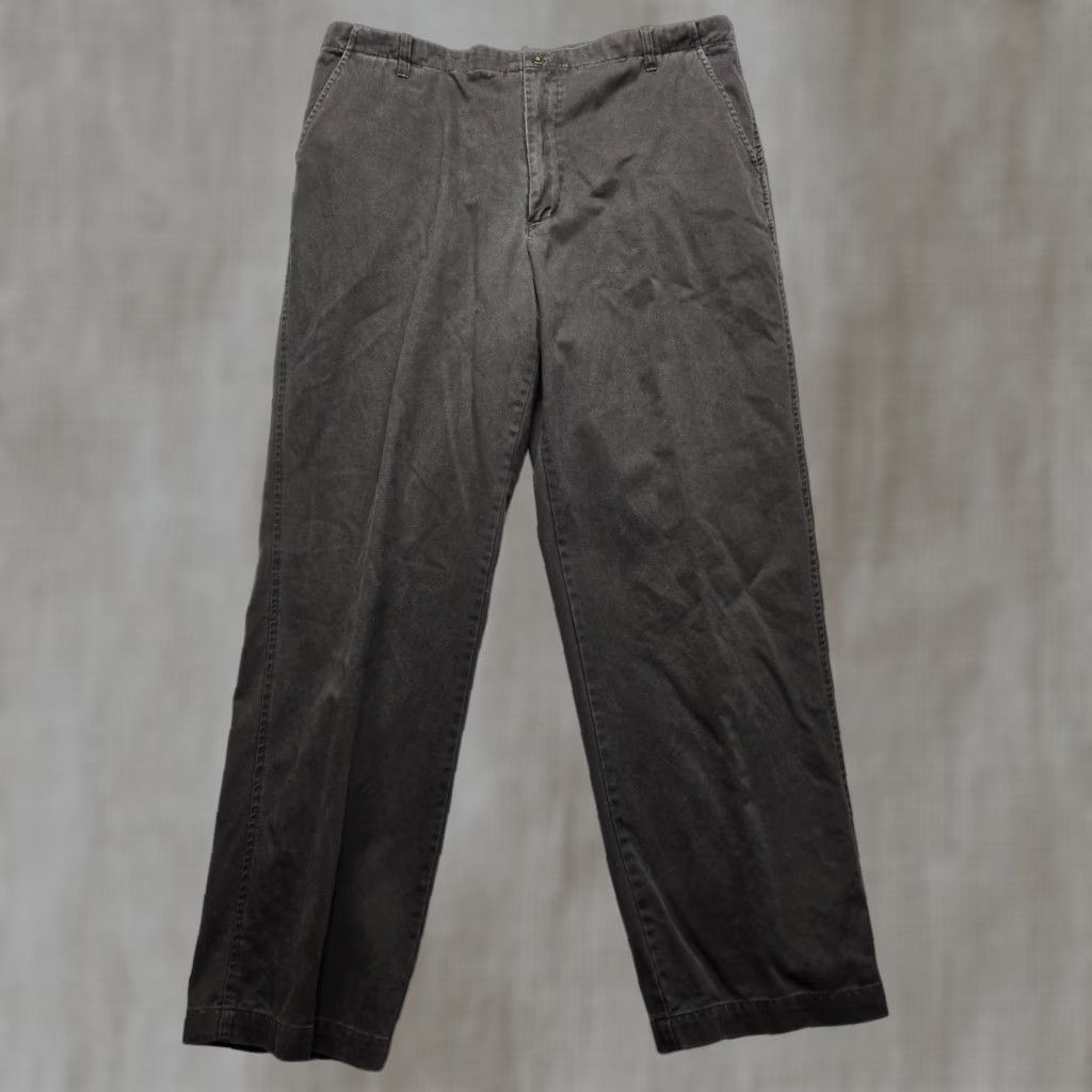 Lee Lee Khakis Chino Pants Gray Classic Fit Adult Men Size 38 x 32 Casual Cotton Spandex Straight Front Vintage No N/A Size US 38 / EU 54 - 1 Thumbnail