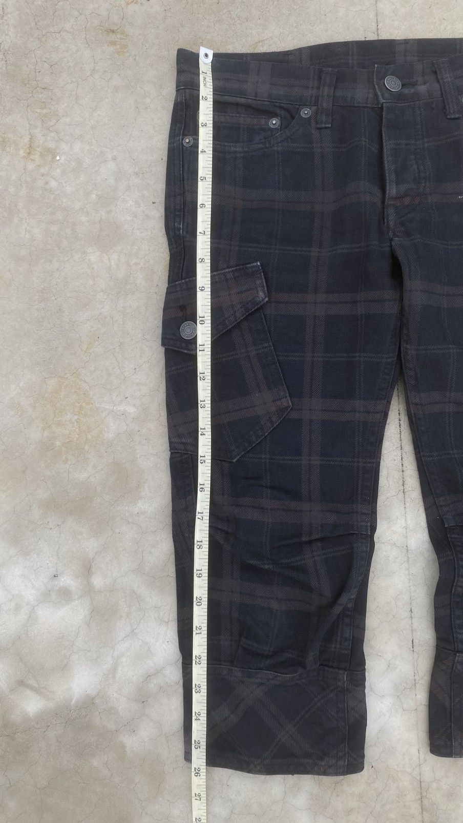 Hysteric Glamour Hysteric Glamour Plaid Cargo Shorts 3/4 Length Y2K Size 29" - 11 Thumbnail