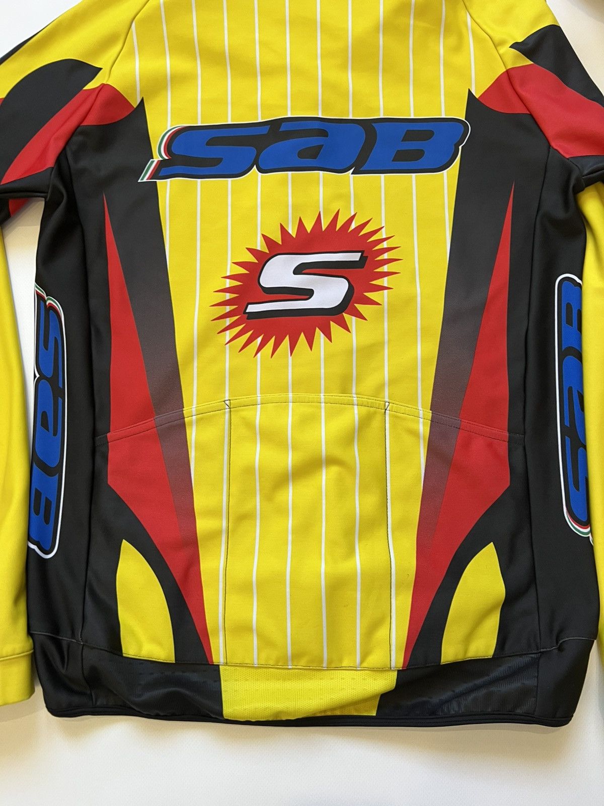 Other Vintage SAB Cycling Zip Sweatshirt Yellow Medium Size US M / EU 48-50 / 2 - 6 Thumbnail